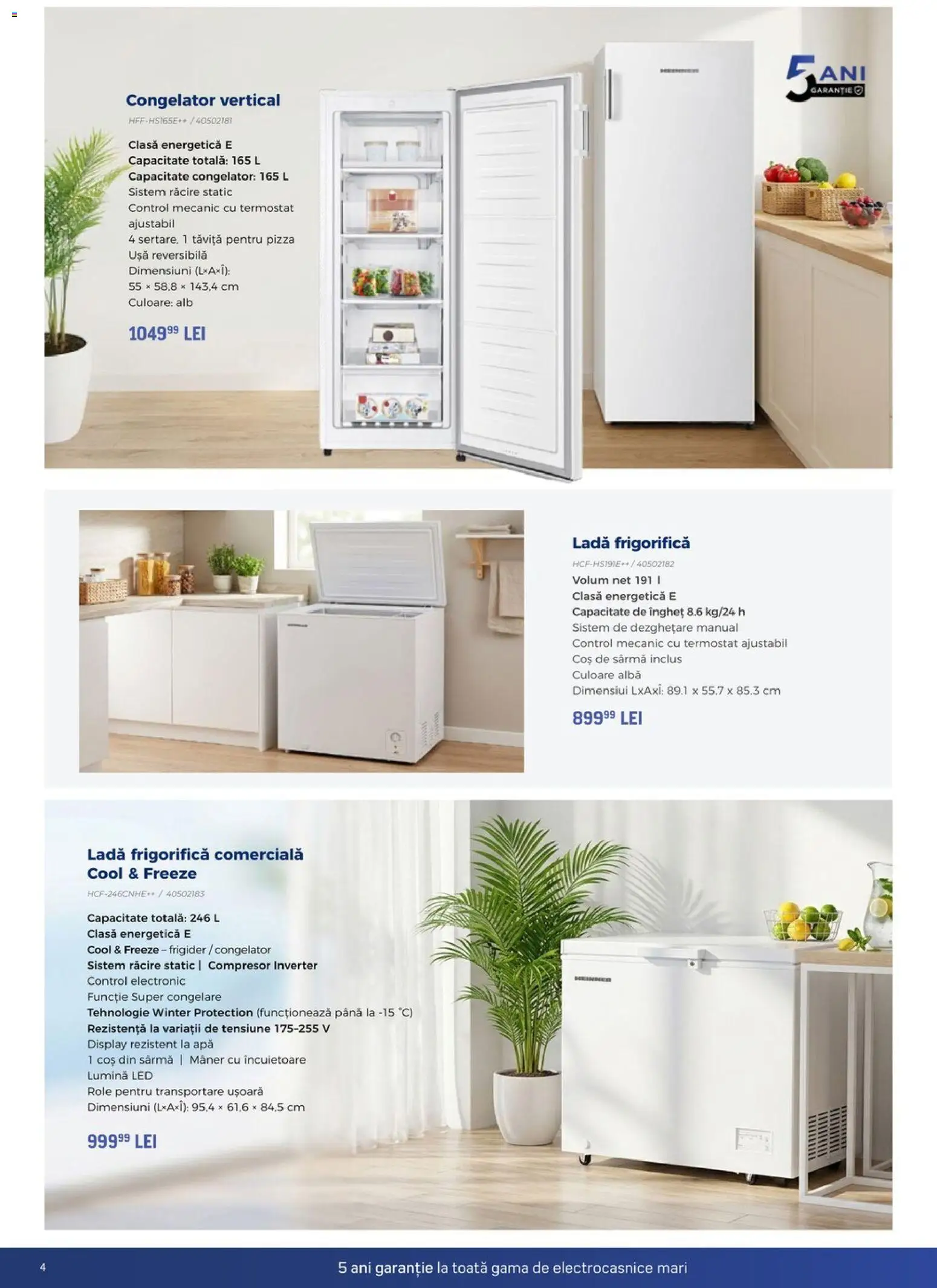 Noul catalog Carrefour – valabil de la 12.08.2026 | Pagină: 4 | Produse: Frigider, Congelator, Role, Ladă frigorifică