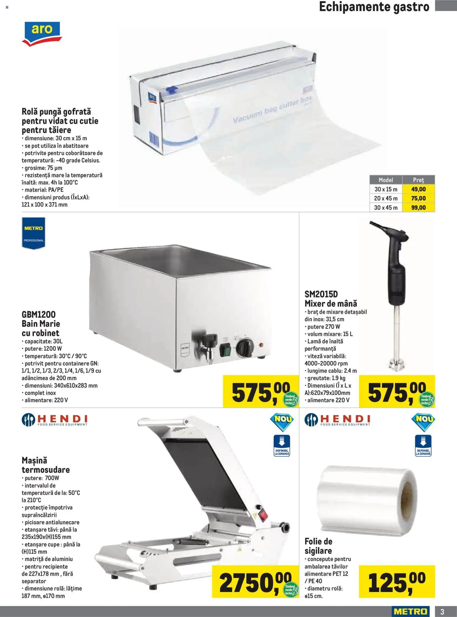 Noul catalog Metro – valabil de la 01.10.2026 | Pagină: 3 | Produse: Pungă, Cablu, Cutter, Gastro