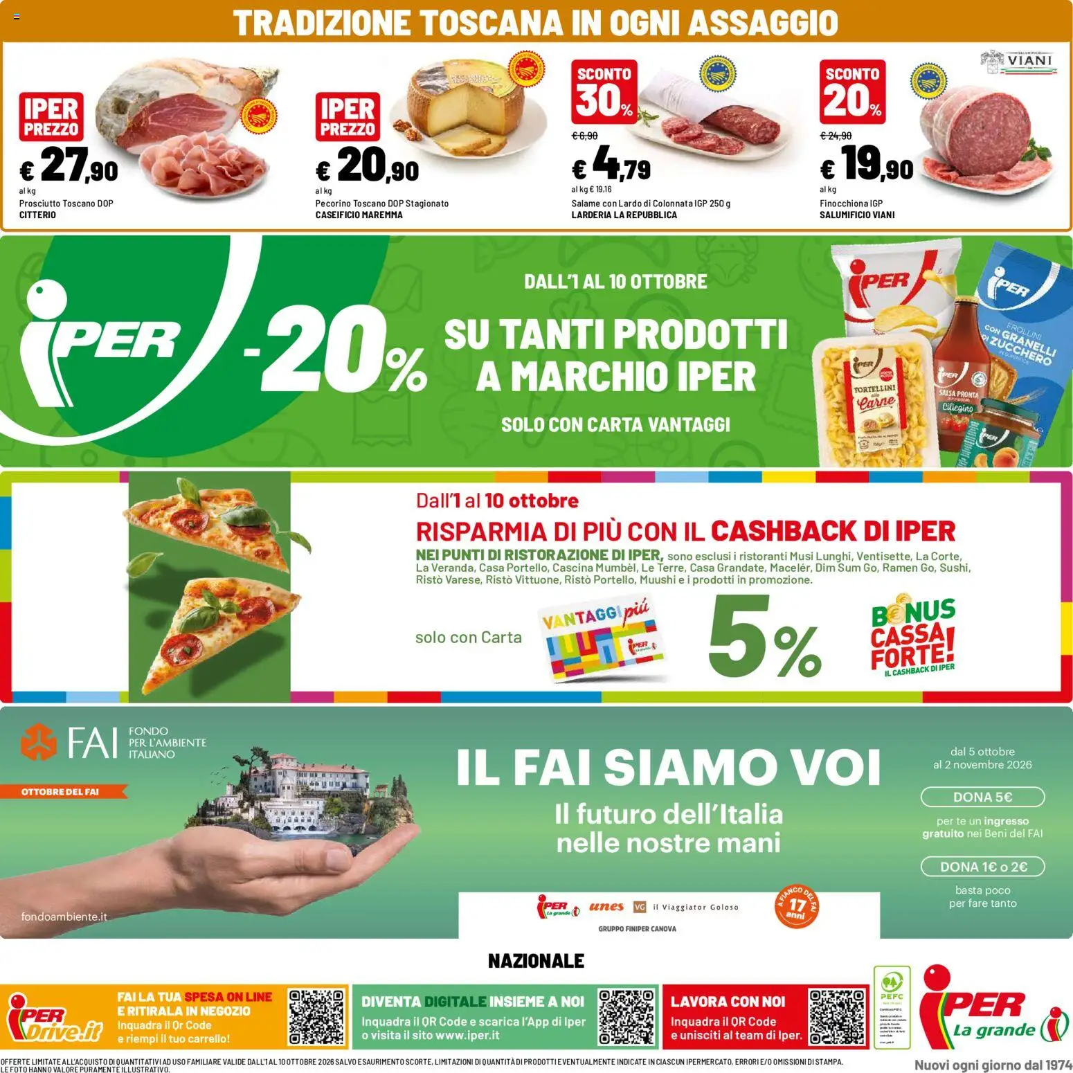Volantino Iper del 01/10/2026 | Pagina: 40 | Prodotti: Tè, Salsa, Prosciutto, Pecorino