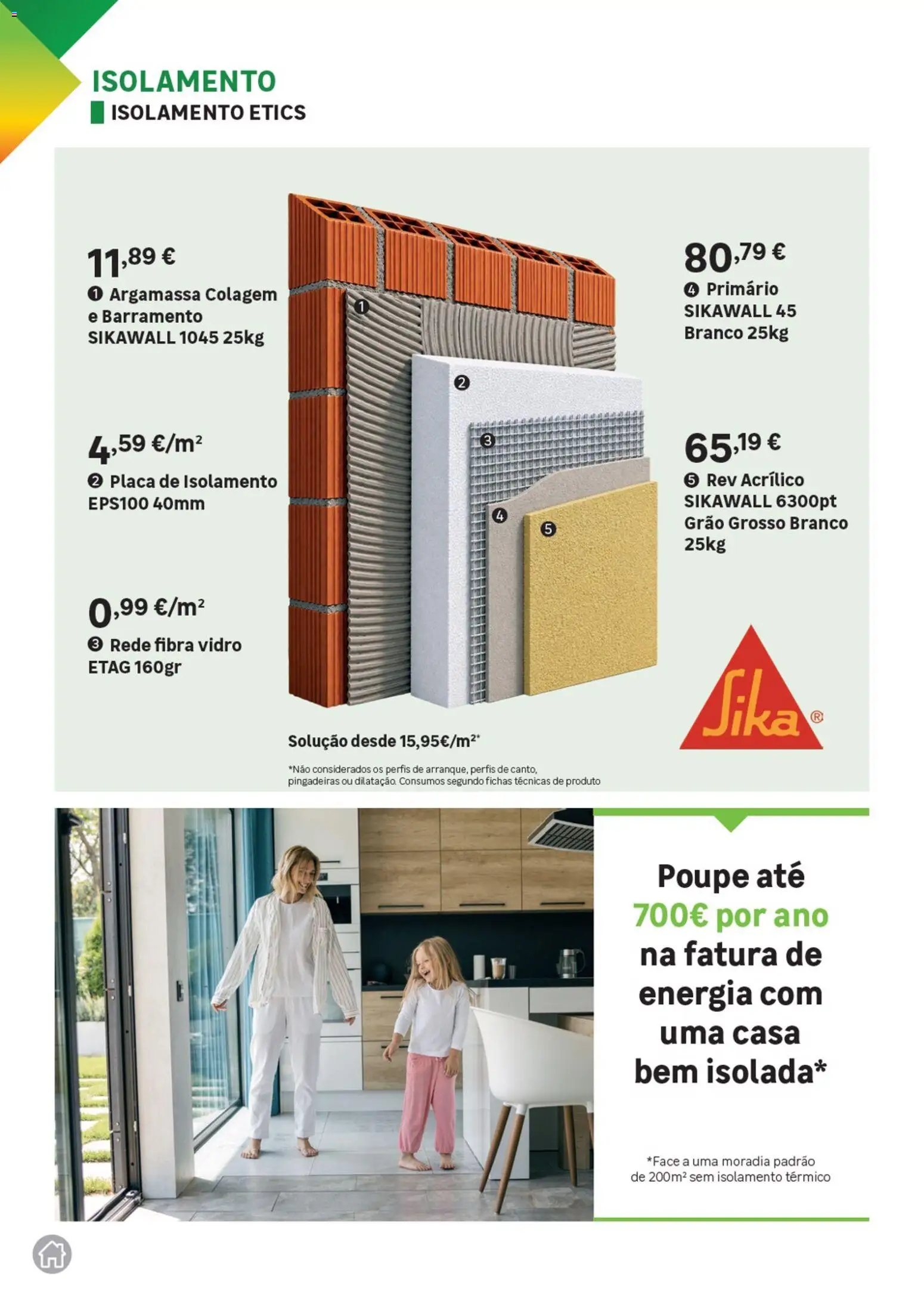 Leroy Merlin Catálogo de Eficiência Energética │ válido de 15/10/2026 | Página: 6 | Produtos: Isolamento, Argamassa