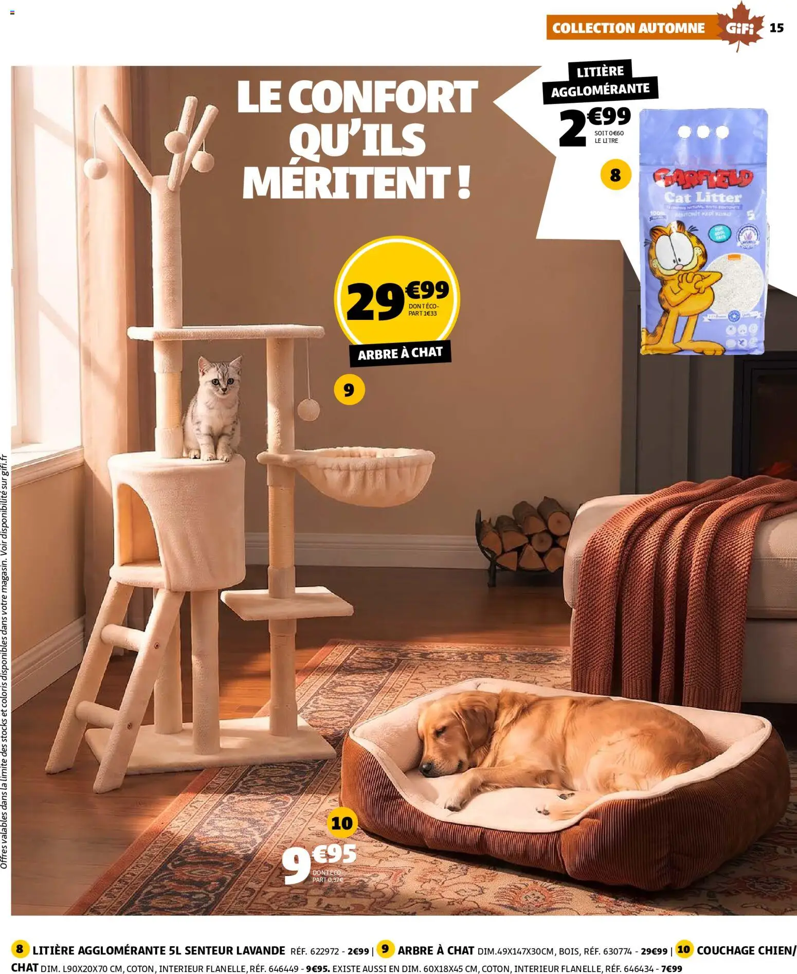 {H1} | Page: 15 | Produits: Litière agglomérante, Lavande, Arbre à chat, Litière