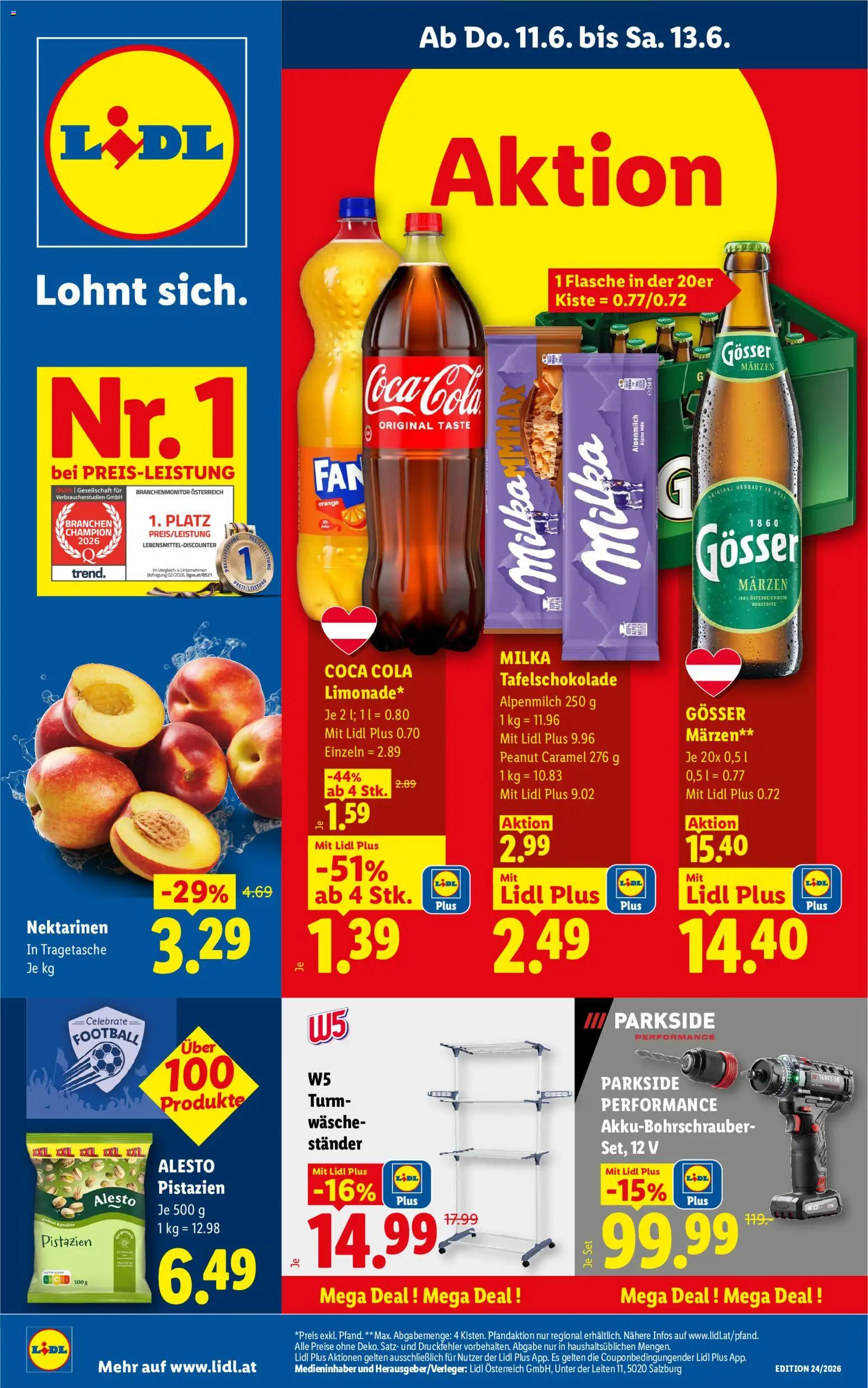 Lidl Flugblatt - Oberpullendorf, Güssing, Oberwart gültig ab 11.06.2026 | Seite: 1