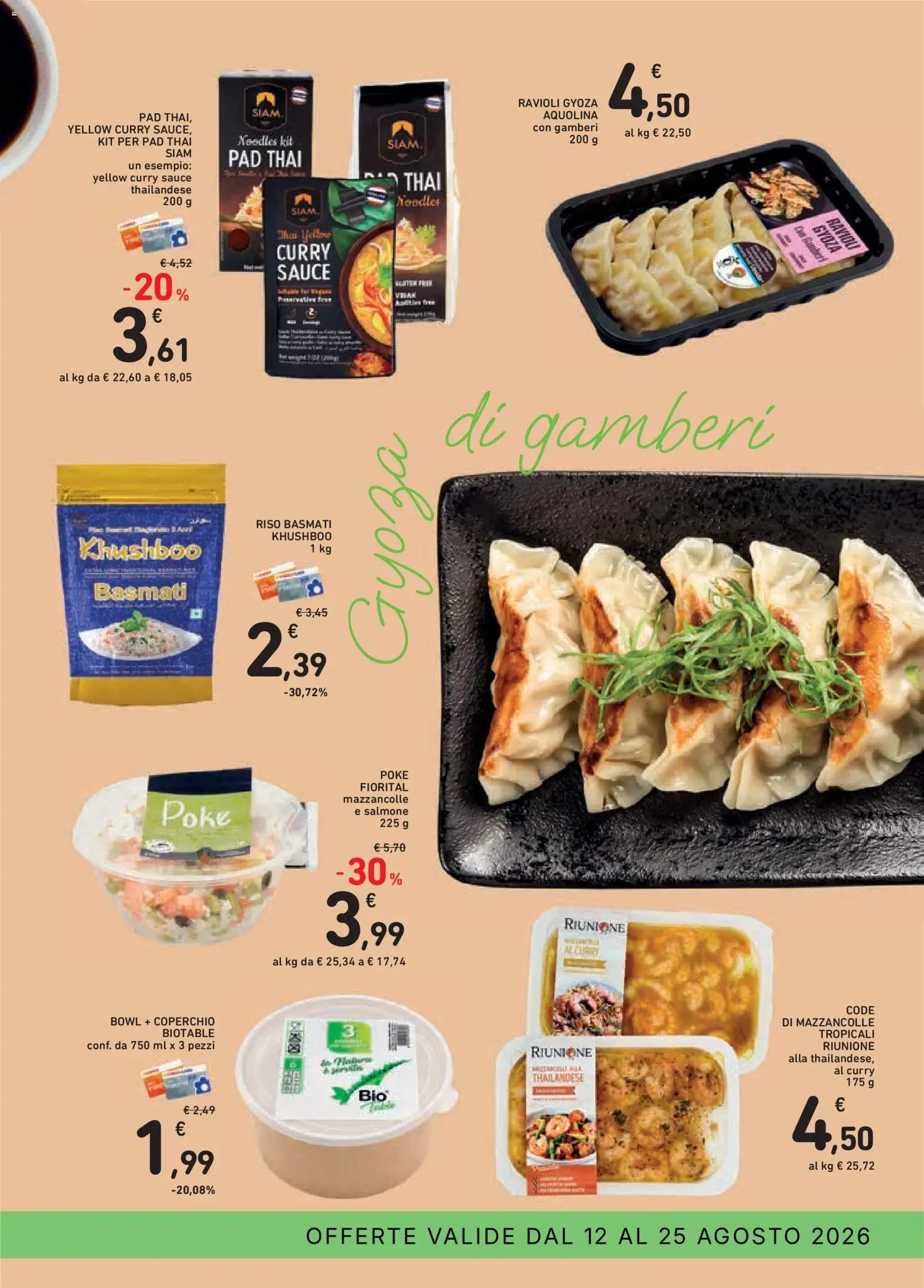 Volantino Conad del 12/08/2026 | Pagina: 3 | Prodotti: Riso Basmati, Salmone, Riso, Gamberi