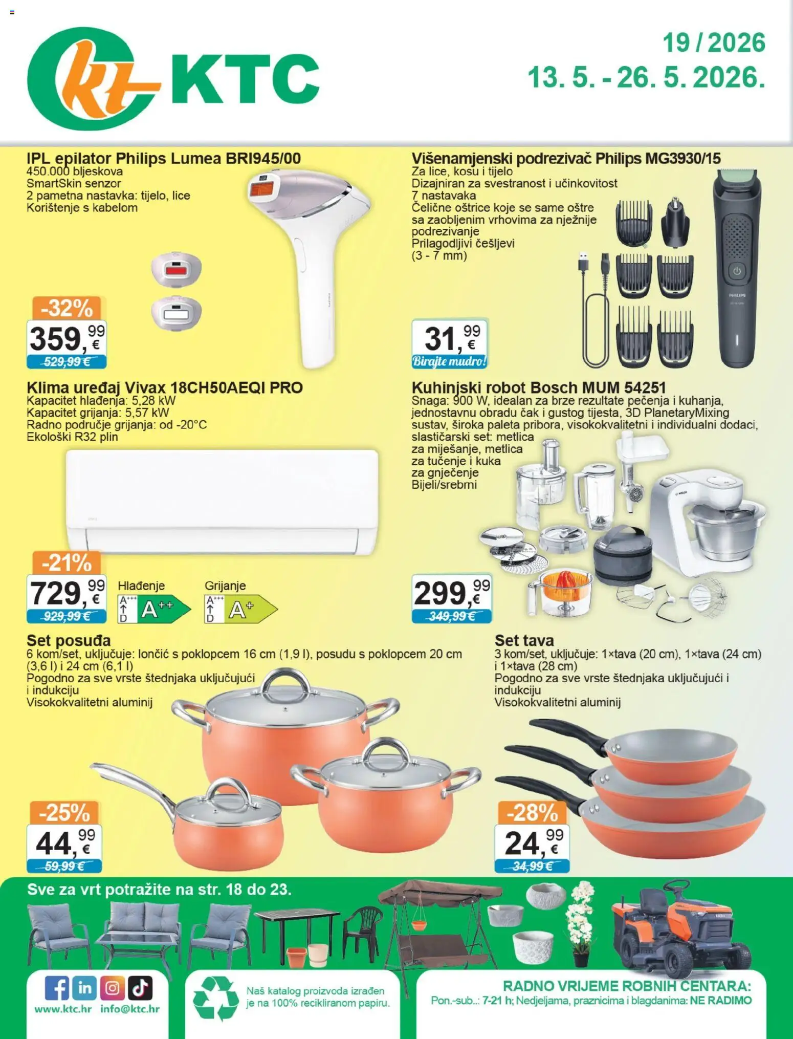 KTC katalog | vrijedi od 13.05.2026 | Stranica: 1 | Proizvodi: Paleta, Epilator, Klima uređaj, Klima