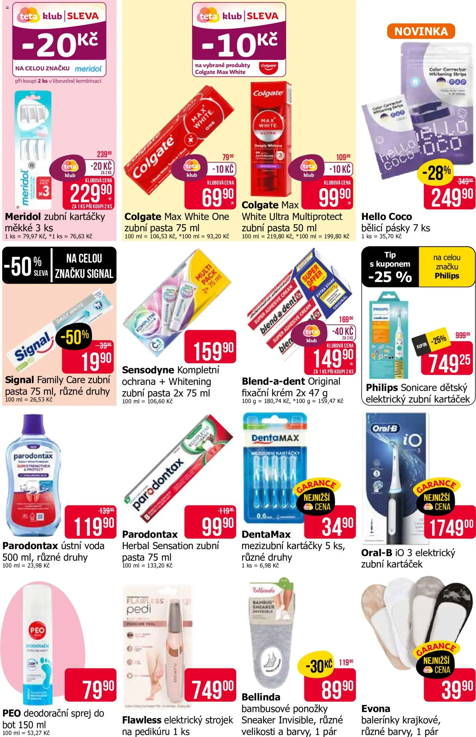 TETA Drogerie leták od 04.06.2026 | Strana: 10 | Produkty: Deodorant, Ponožky, Krém, Mezizubní kartáčky