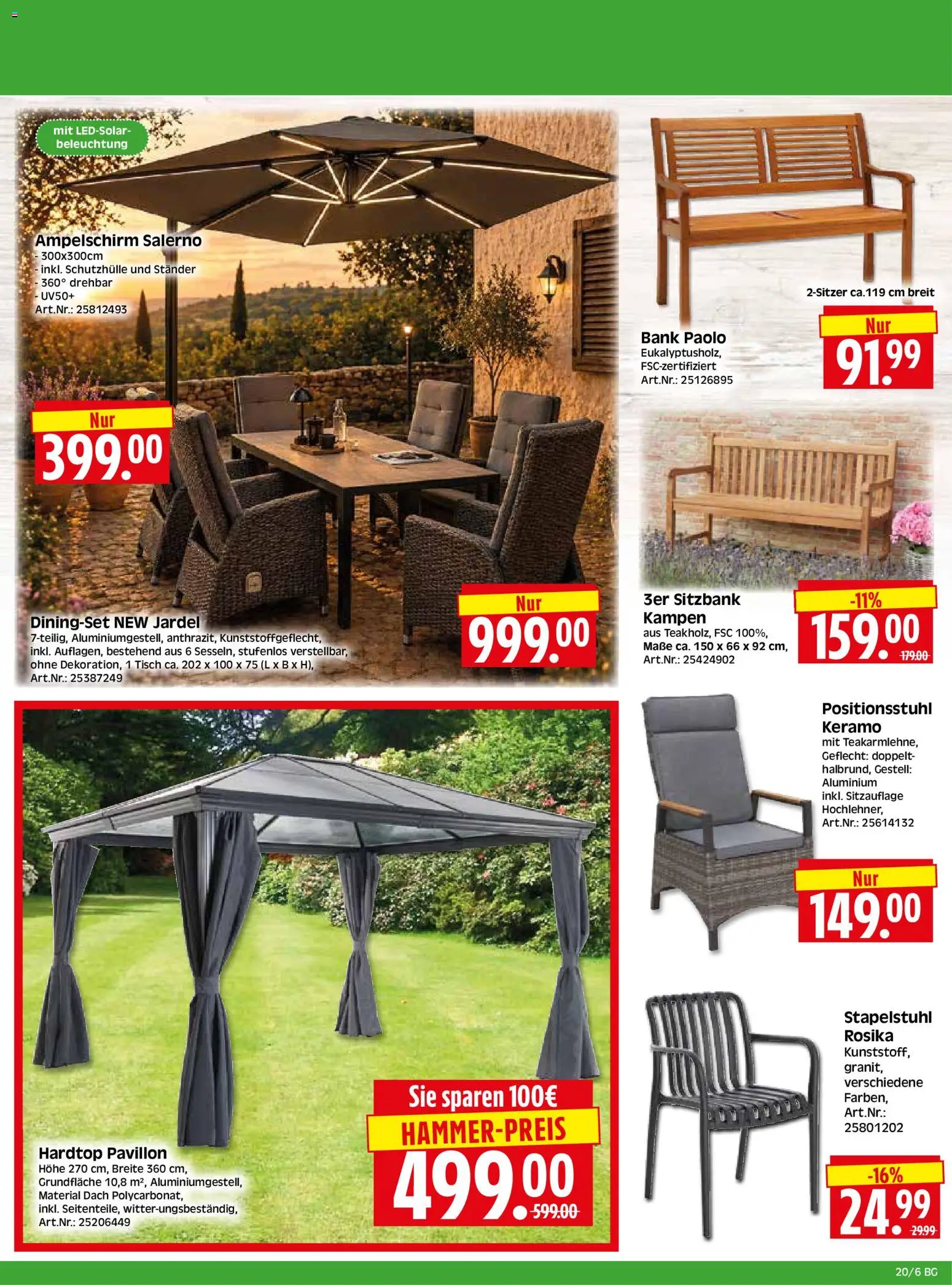 HERKULES Bau & Garten – gültig ab 11.05.2026 | Seite: 6 | Produkte: Sitzbank, Tisch