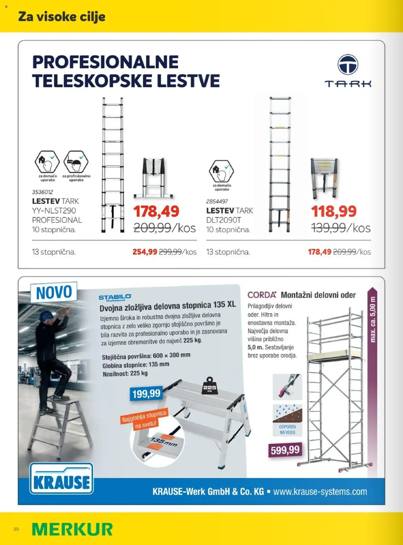 Novi Merkur katalog ponudbe – veljaven od 01.07.2026 | Stran: 30 | Izdelki: Stopnice