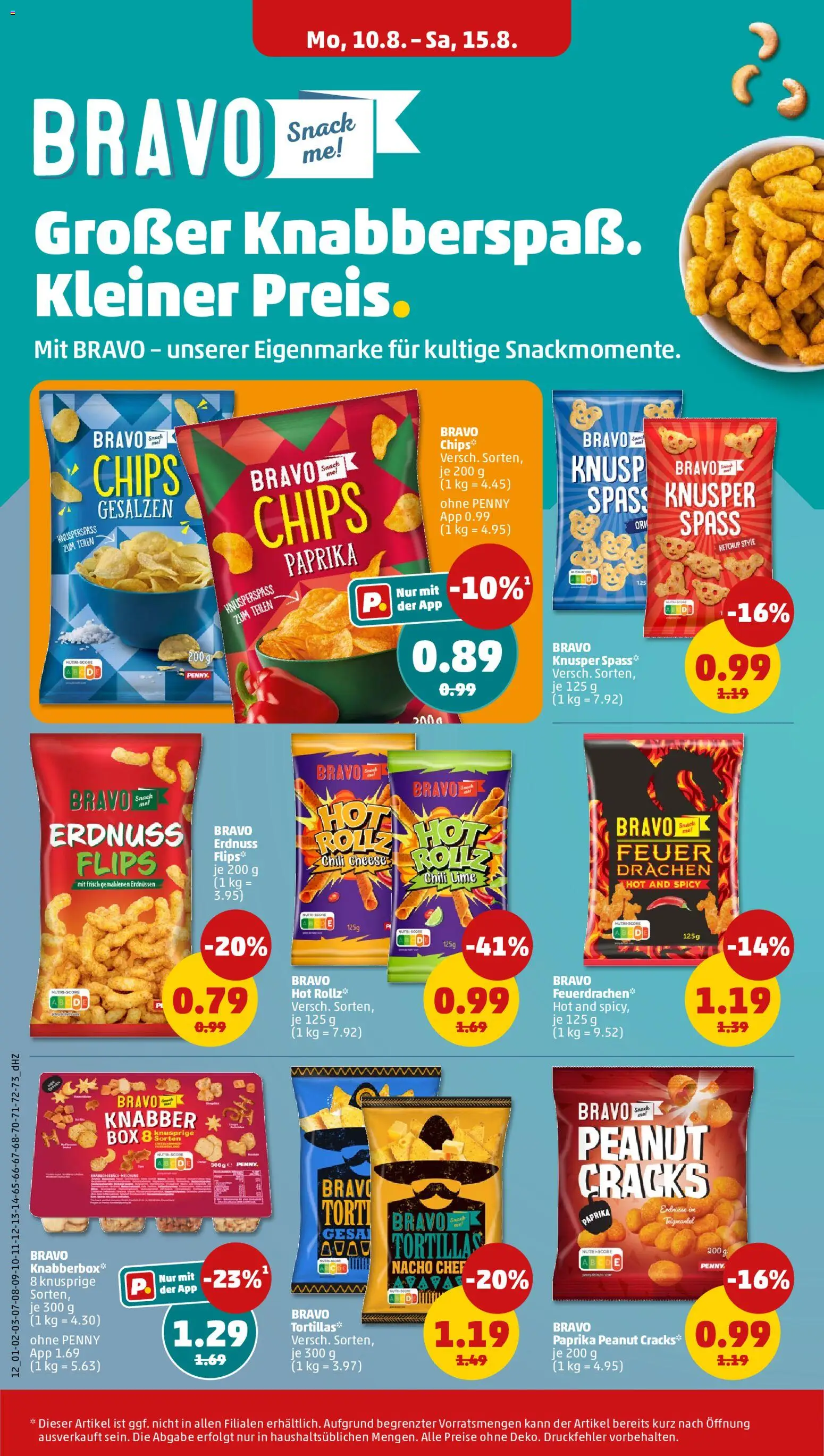 Penny Prospekt – gültig ab 10.08.2026 | Seite: 14 | Produkte: Tortillas, Paprika, Chips, Ketchup