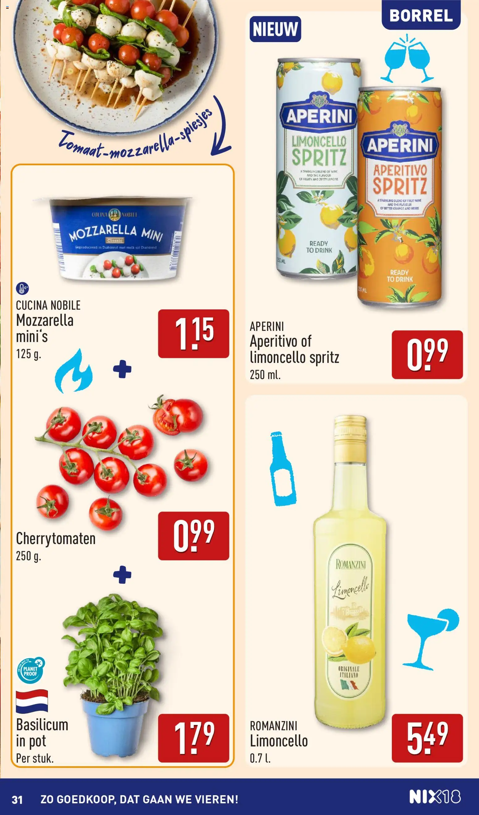 {H1} | Pagina: 31 | Producten: Melk, Pot, Mozzarella, Fruit