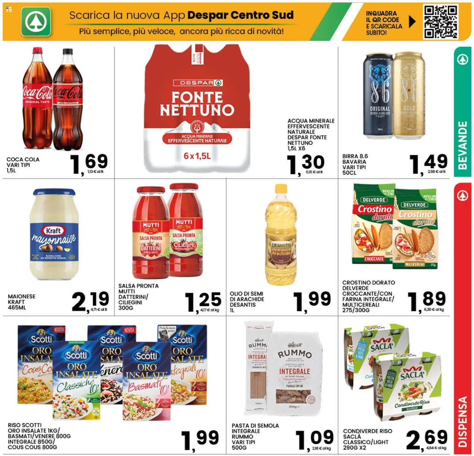 Volantino Interspar del 09/07/2026 | Pagina: 15 | Prodotti: Riso, Acqua, Olio, Coca Cola