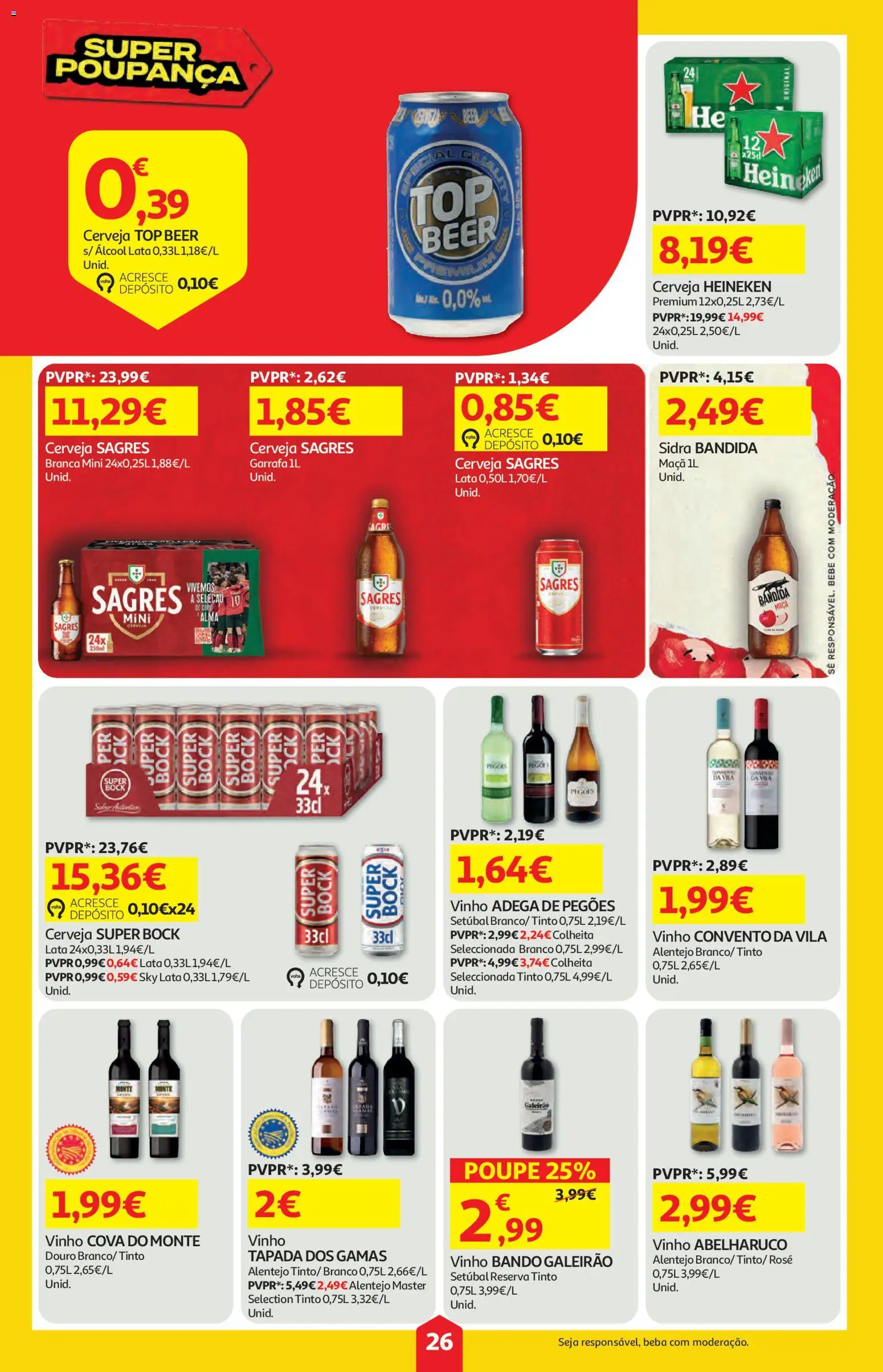 Auchan folheto │ válido de 16/07/2026 | Página: 26 | Produtos: Top, Super bock, Maça, Cerveja