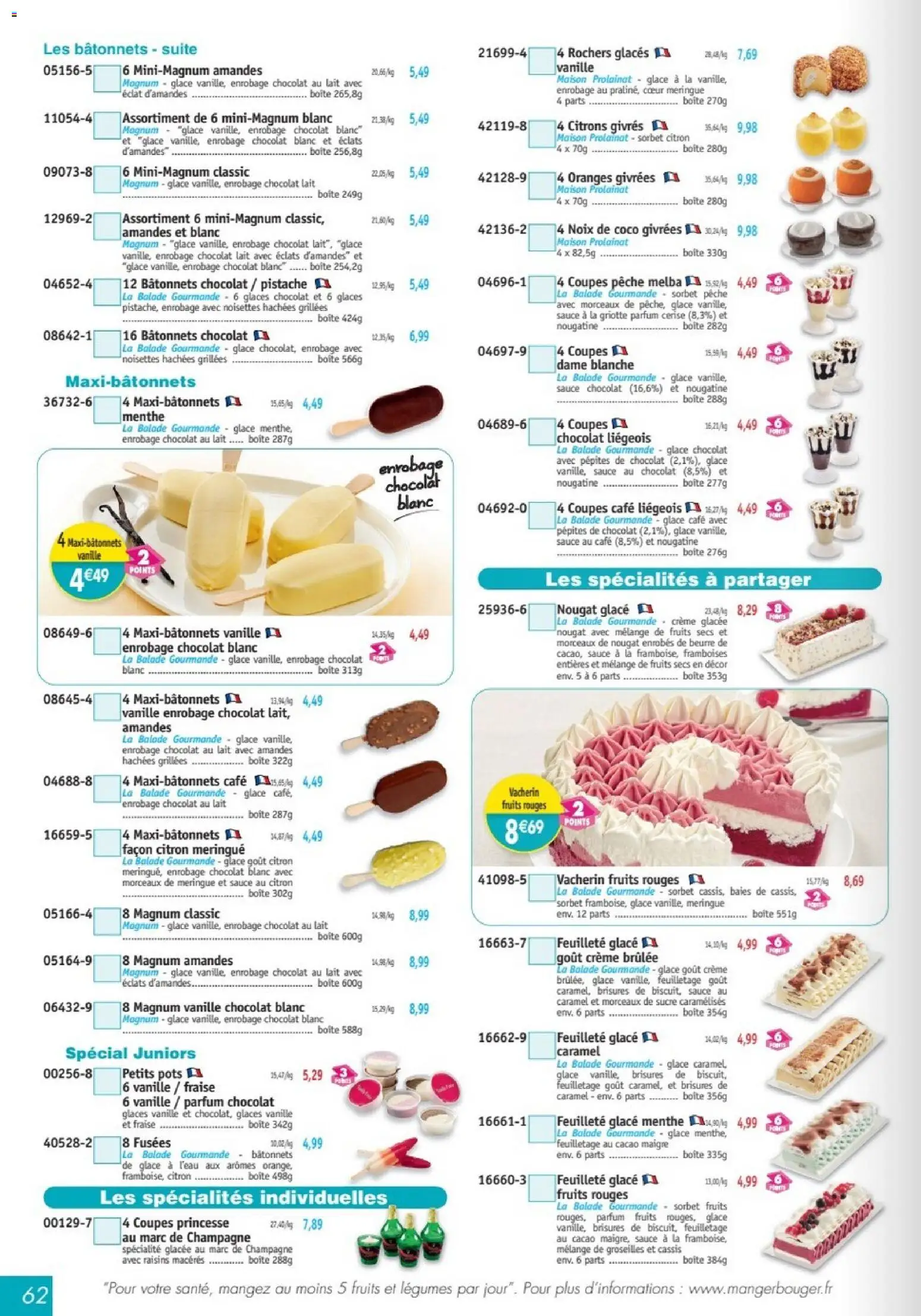 {H1} | Page: 62 | Produits: Cassis, Chocolat, Oranges, Citrons