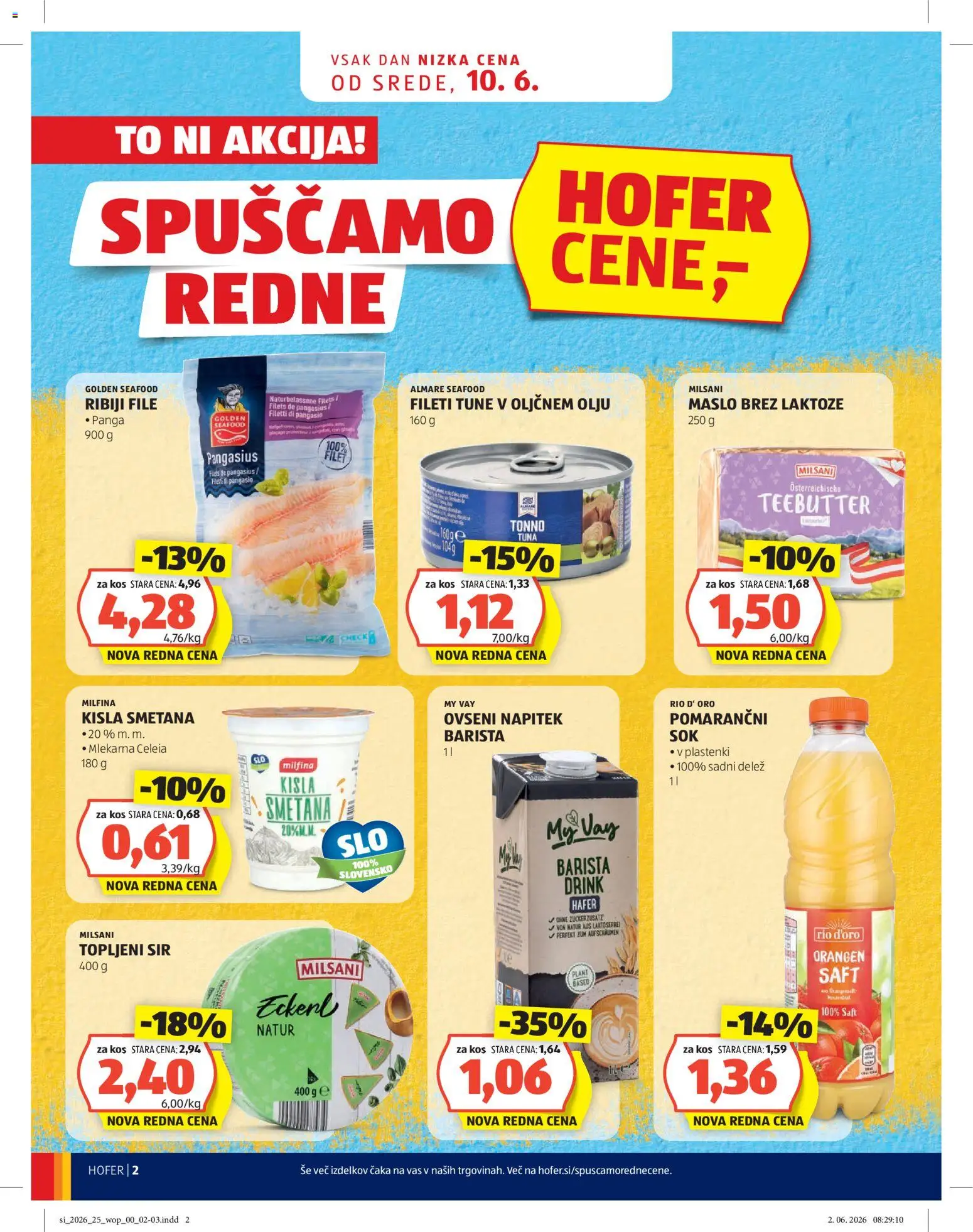 Hofer SI katalog | vrijedi od 10.06.2026 | Stranica: 2 | Proizvodi: Sir, Tuna