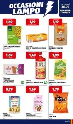 Anteprima del volantino Aldi volantino valido a partire dal 28/09/2026 | Pagina: 17 | Prodotti: Gallette, Cracker, Crostini, Grissini