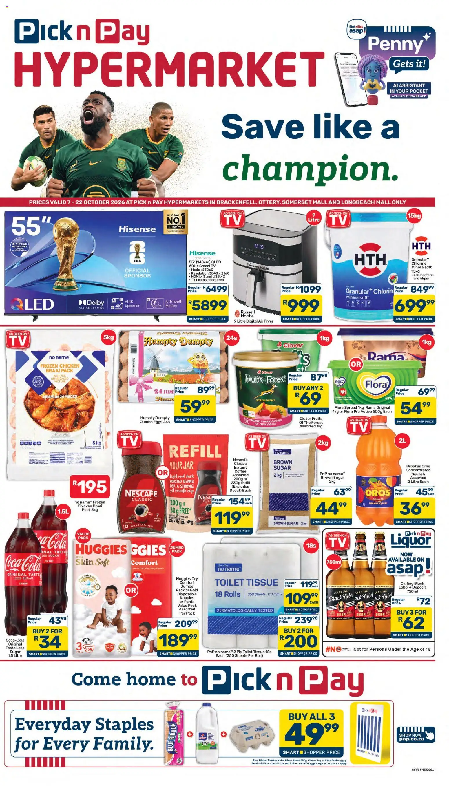 New Pick n Pay catalogue – valid from 07/10/2026 | Page: 1 | Products: Fryer, Toilet, Bread, Mango