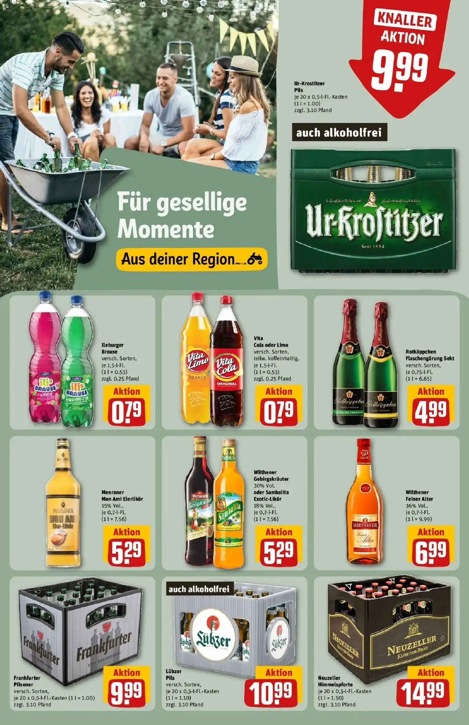 Rewe Prospekt Brandenburg An Der Havel – gültig ab 03.08.2026 | Seite: 18 | Produkte: Sekt, Wilthener gebirgskrauter, Rotkäppchen, Lubzer