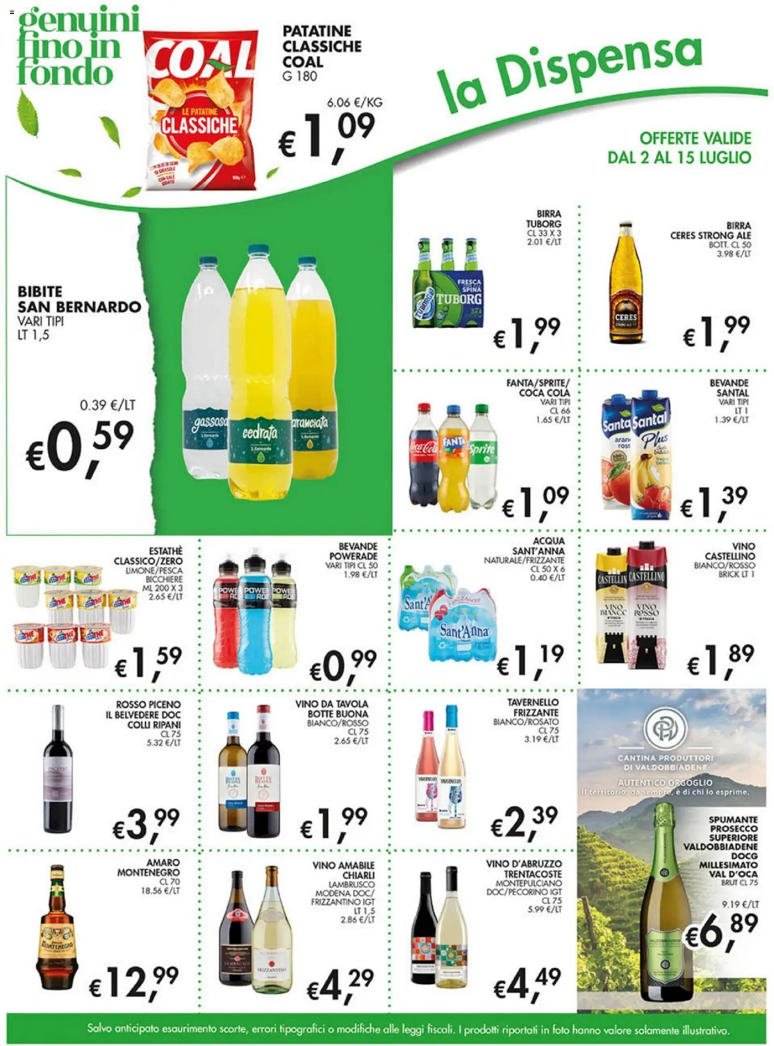Volantino Coal del 02/07/2026 | Pagina: 9 | Prodotti: Prosecco, Acqua, Ceres, Cedrata