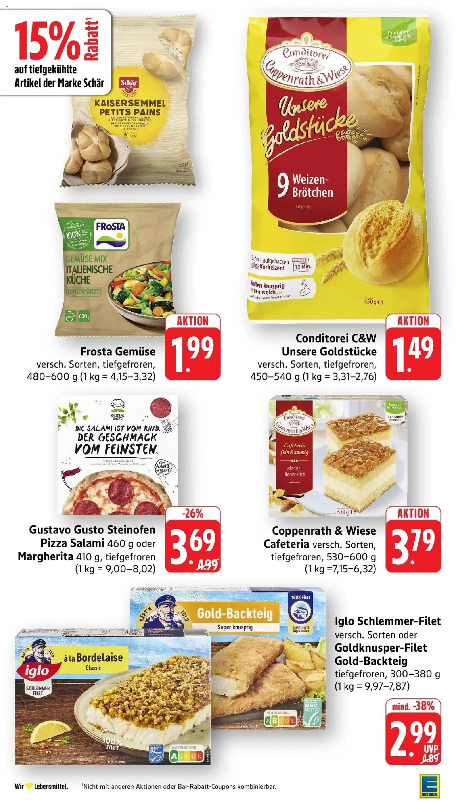 Edeka Prospekt Vaihingen-Kleinglattbach (ab 31.08.2026) » Angebote Online | Seite: 20 | Produkte: Frosta, Salami, Pizza, Iglo schlemmerfilet