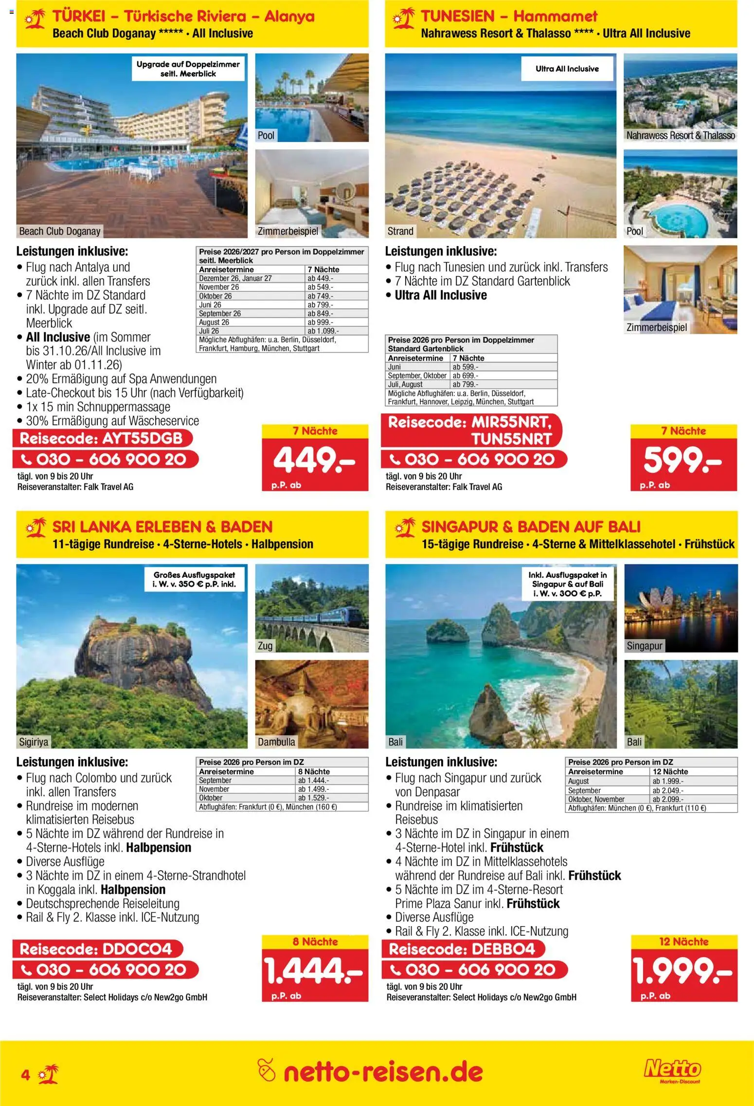 Netto Reisen Prospekt 	 – gültig ab 28.05.2026 | Seite: 4