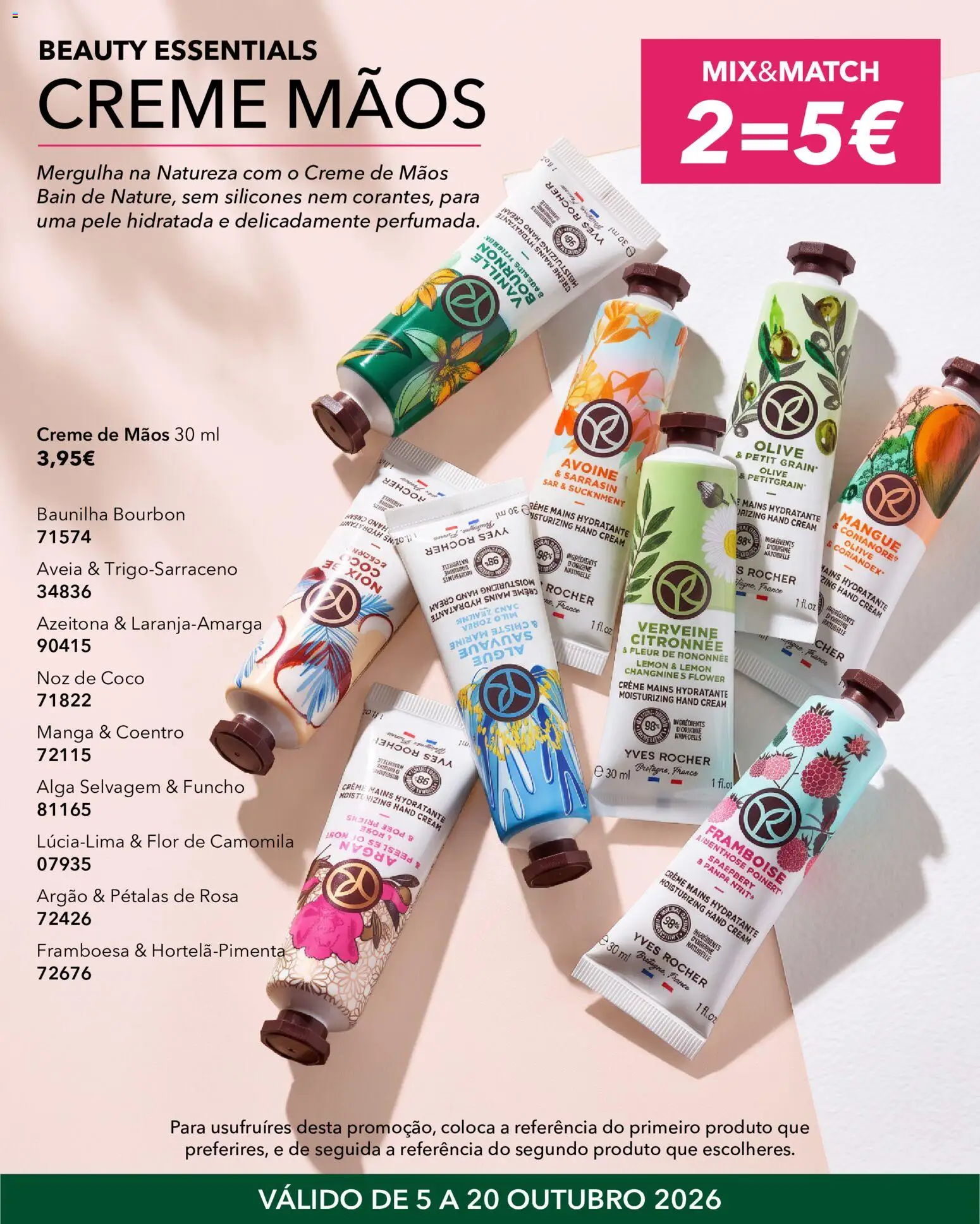 Yves Rocher Beauty glam │ válido de 05/10/2026 | Página: 12 | Produtos: Aveia, Baunilha, Manga, Creme