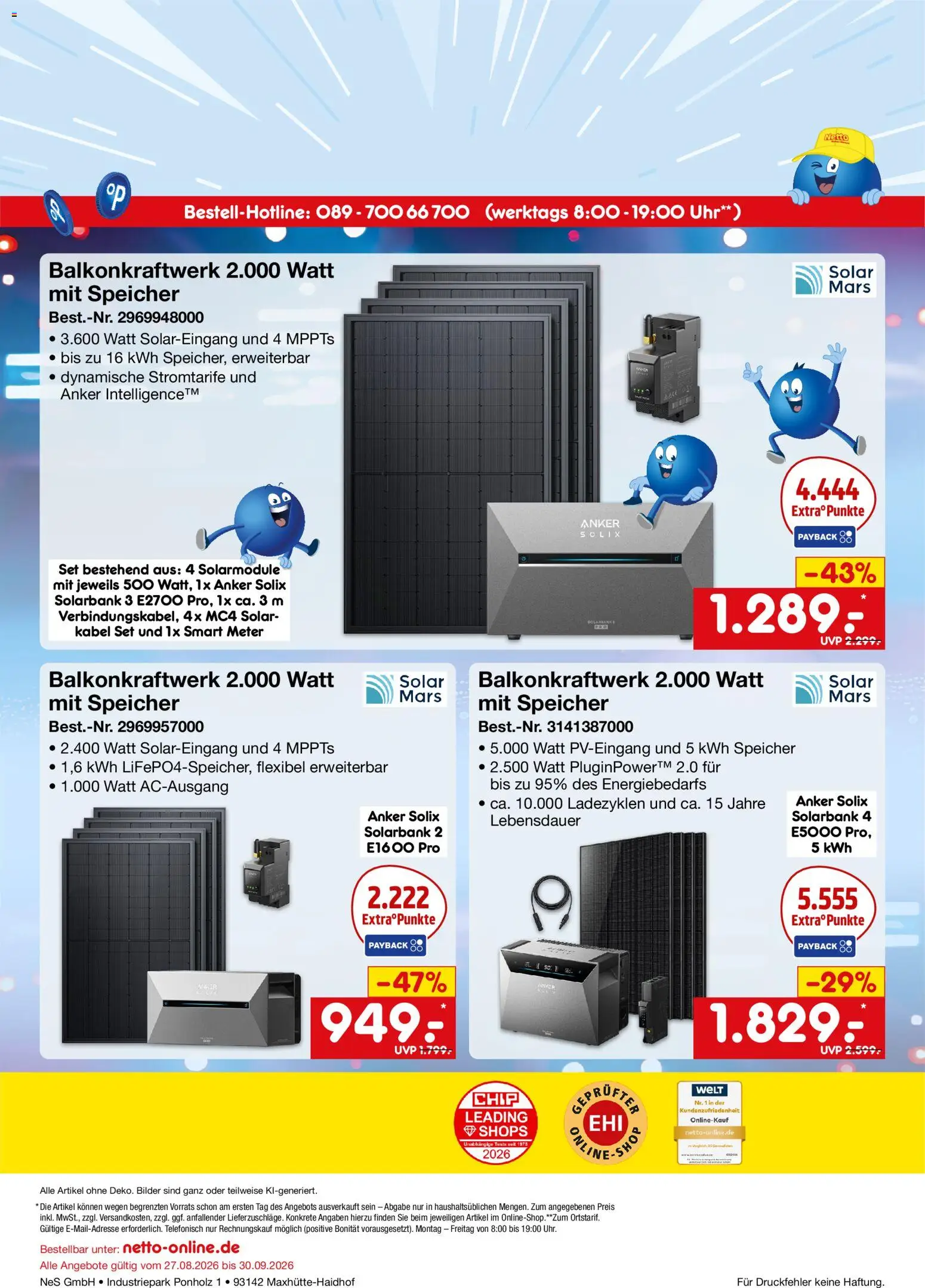 Netto Marken-Discount Online-Angebote September – gültig ab 01.09.2026 | Seite: 20 | Produkte: Kabel, Mars, Bilder, Uhr