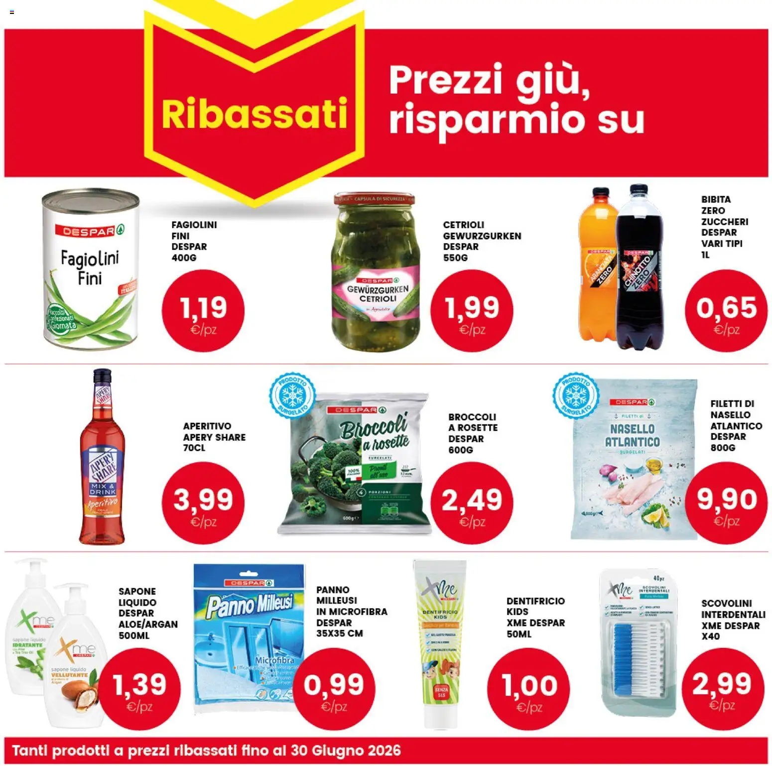 Volantino Interspar del 27.05.2026 | Pagina: 36 | Prodotti: Broccoli, Bibita, Nasello, Aperitivo