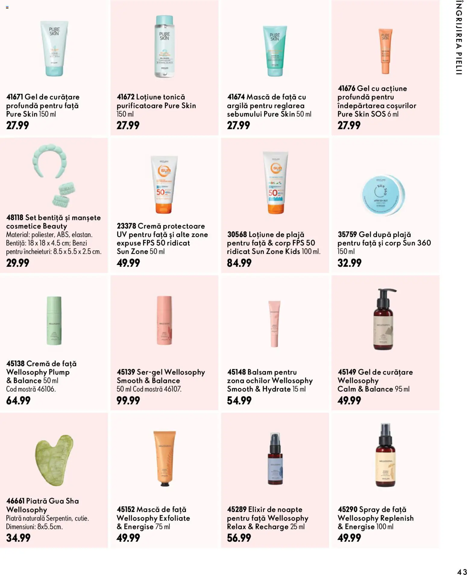 Noul catalog Oriflame – valabil de la 30.09.2026 | Pagină: 43 | Produse: Loțiune tonică, Balsam, Cremă, Sos