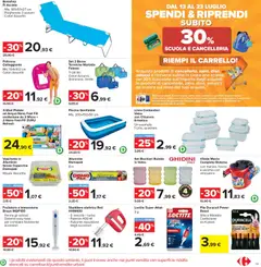 Anteprima del volantino Carrefour volantino Market valido a partire dal 13/07/2026 | Pagina: 19 | Prodotti: Acqua, Carrello, Secchio, Vaschette
