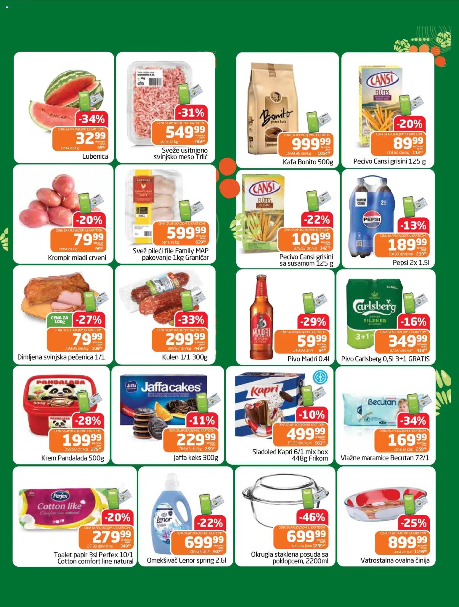 Gomex katalog - važi od 29.07.2026 | Strana: 2 | Proizvode: Lenor, Pileći file, Pakovanje, Kafa