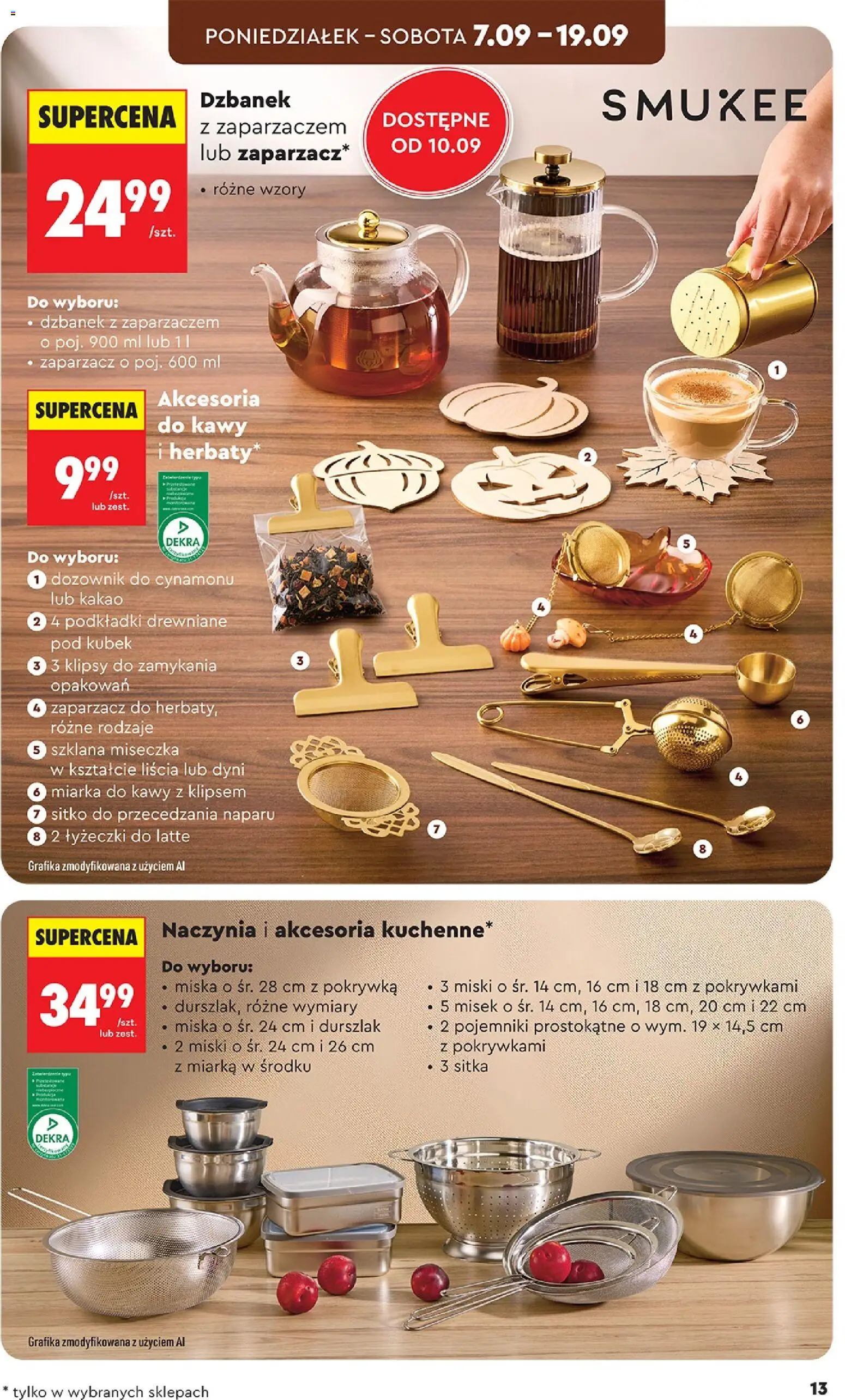 Biedronka Polsko leták - Hity i inspiracje od 05.09.2026 | Strana: 13 | Produkty: Sítko, Miska, Kakao
