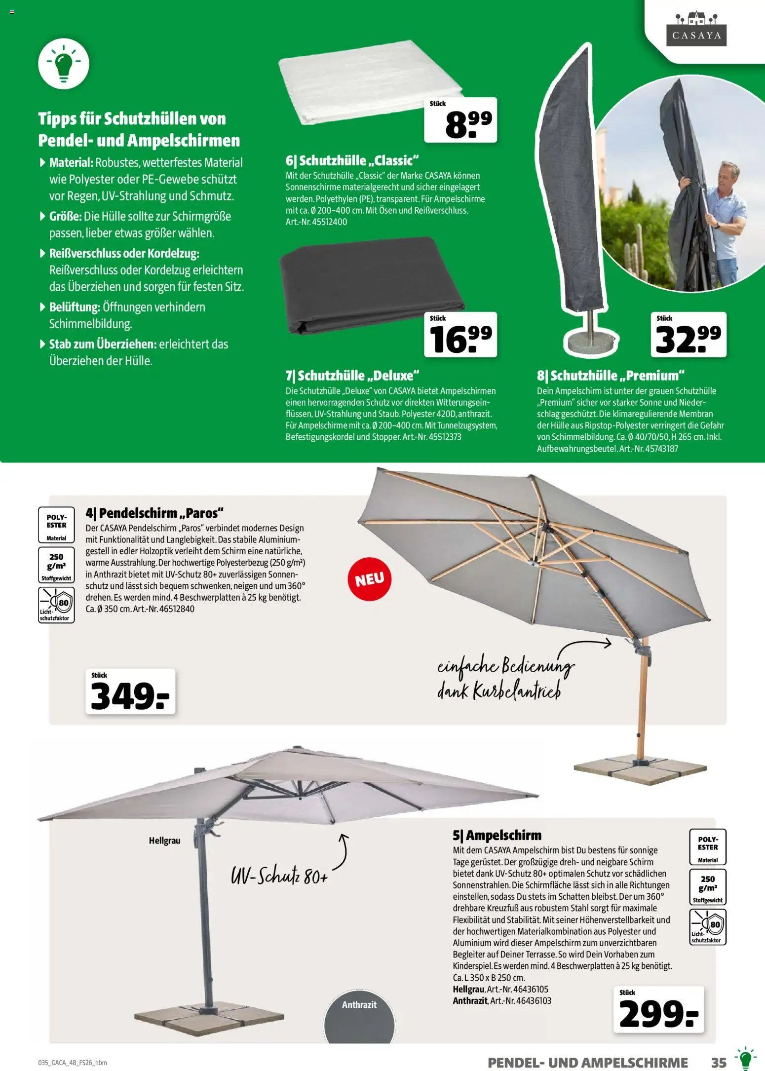 Hagebau Gartenmöbelsortiment – gültig ab 02.03.2026 | Seite: 35 | Produkte: Hülle