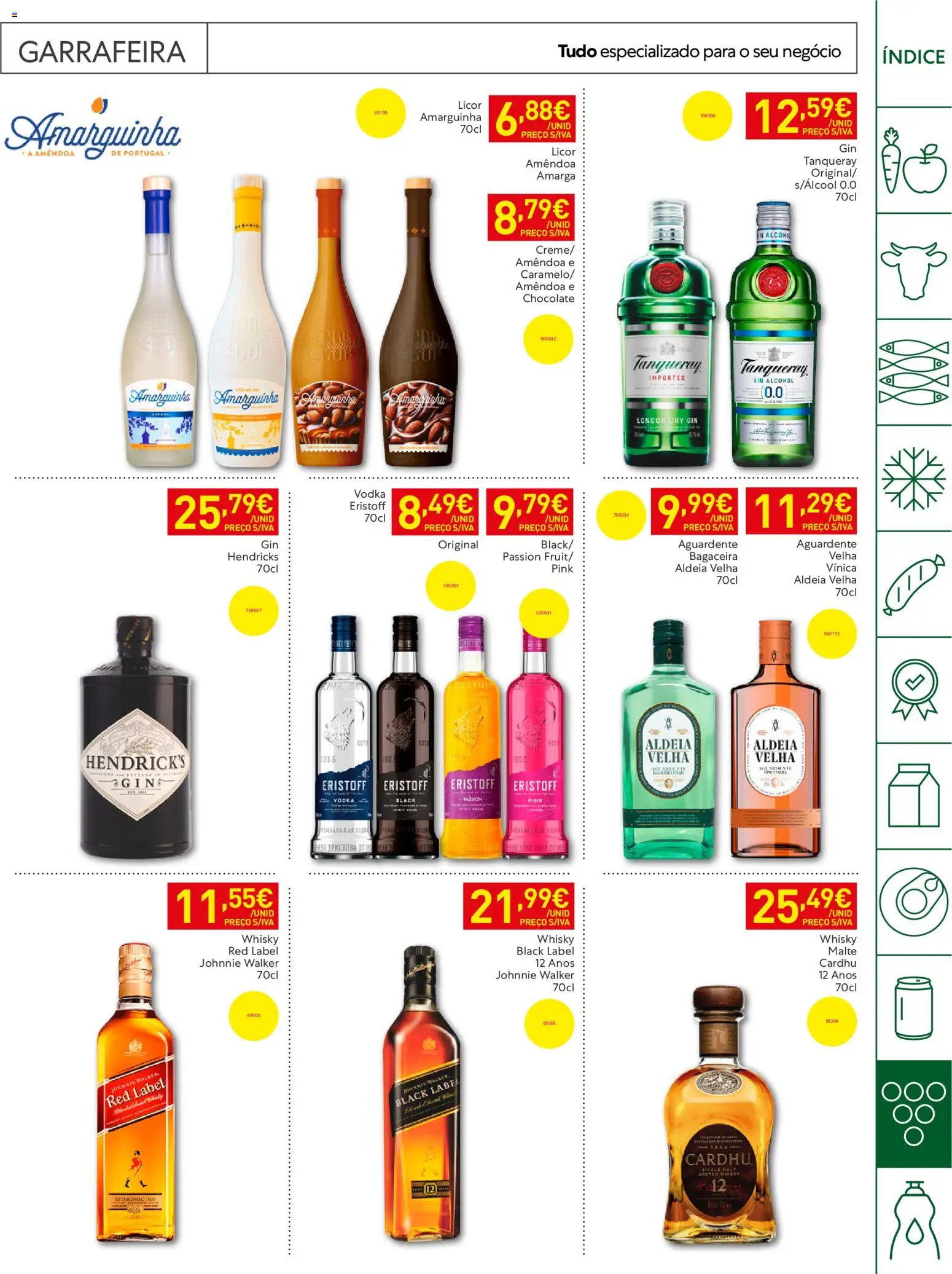 Recheio Horeca │ válido de 26.05.2026 | Página: 27 | Produtos: Whisky, Chocolate, Gin, Vodka