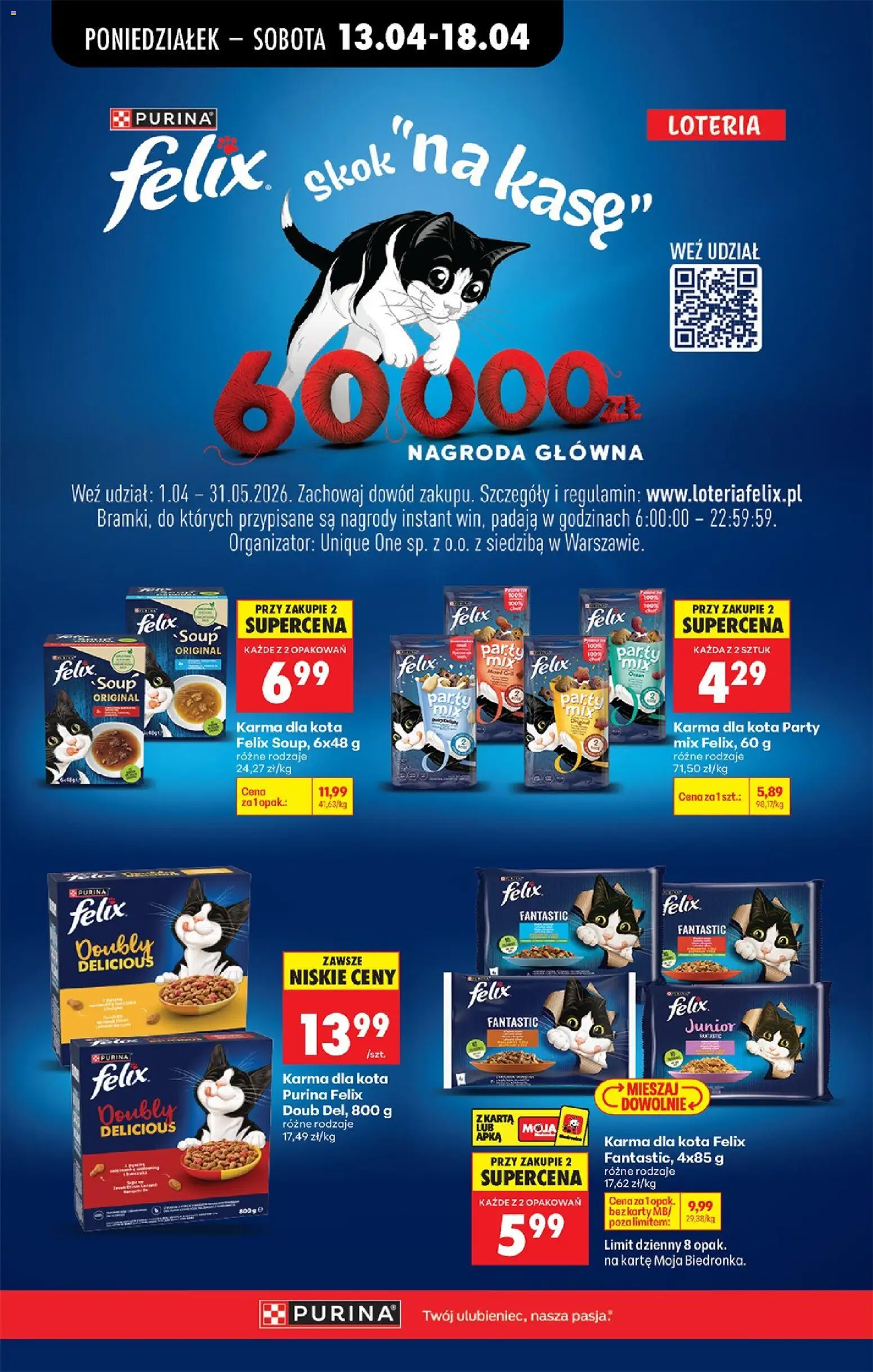 Biedronka Polsko leták od 13.04.2026 | Strana: 77 | Produkty: Felix, Felix fantastic, Purina, Kaše
