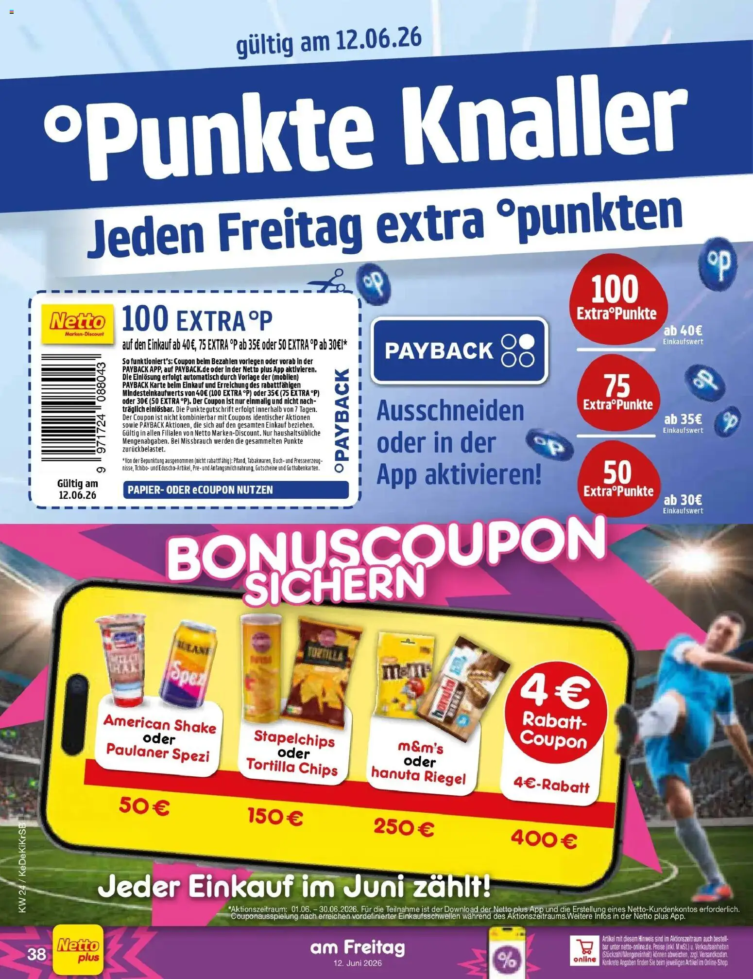Netto Marken-Discount Prospekt Bad Friedrichshall – gültig ab 08.06.2026 | Seite: 56 | Produkte: Paulaner spezi, M&M's, Chips, Paulaner