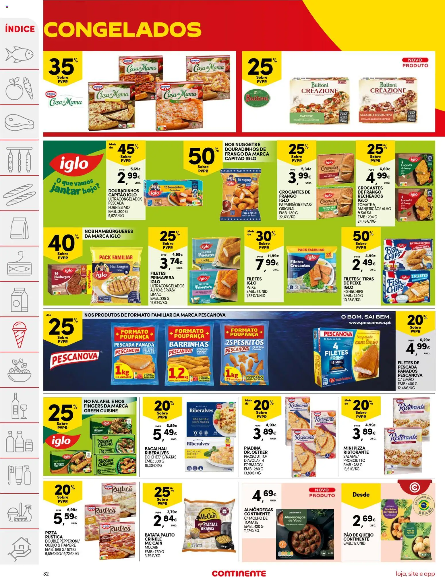 Continente folheto │ válido de 16.06.2026 | Página: 32 | Produtos: Frango, Queijo, Tomate, Nuggets