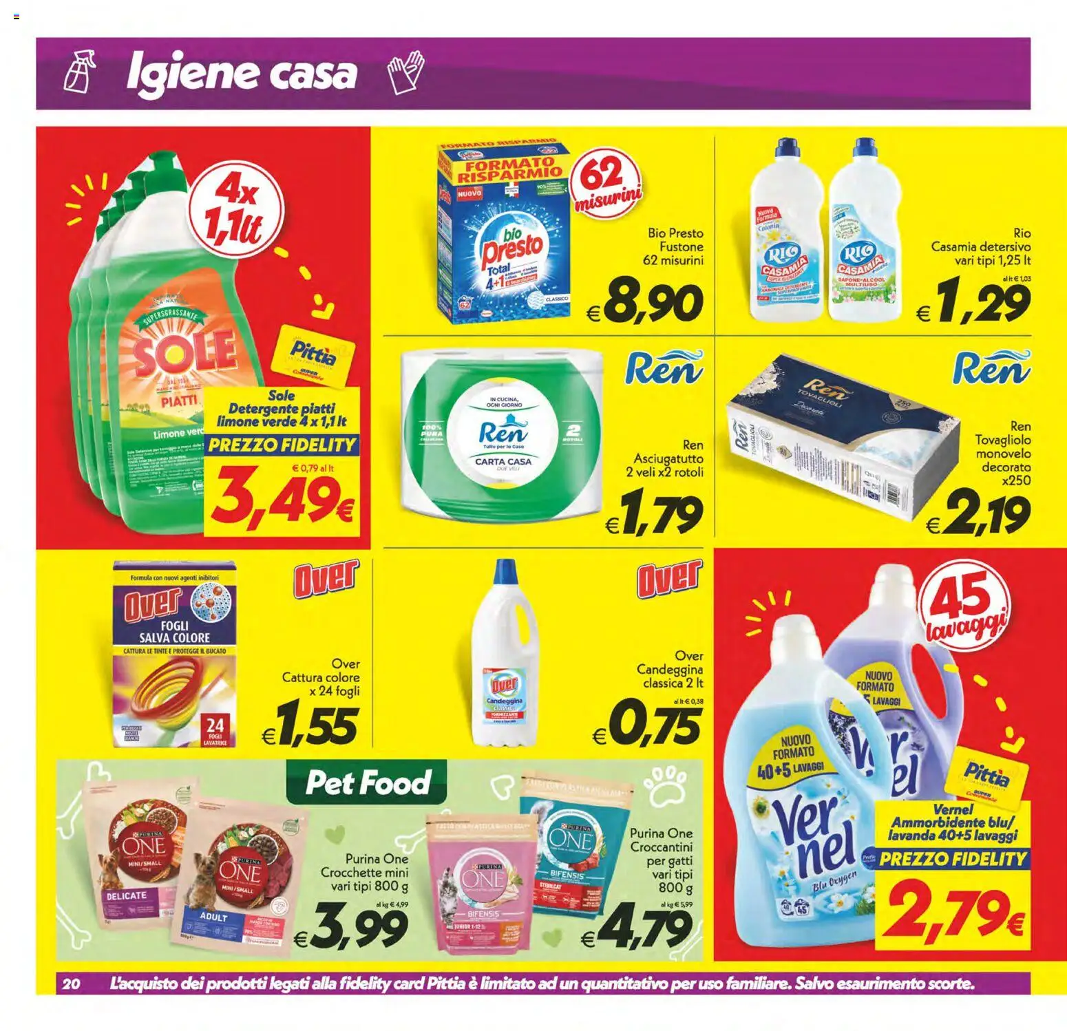 Volantino SuperConveniente del 30/06/2026 | Pagina: 20 | Prodotti: Sapone, Detergente, Candeggina, Asciugatutto
