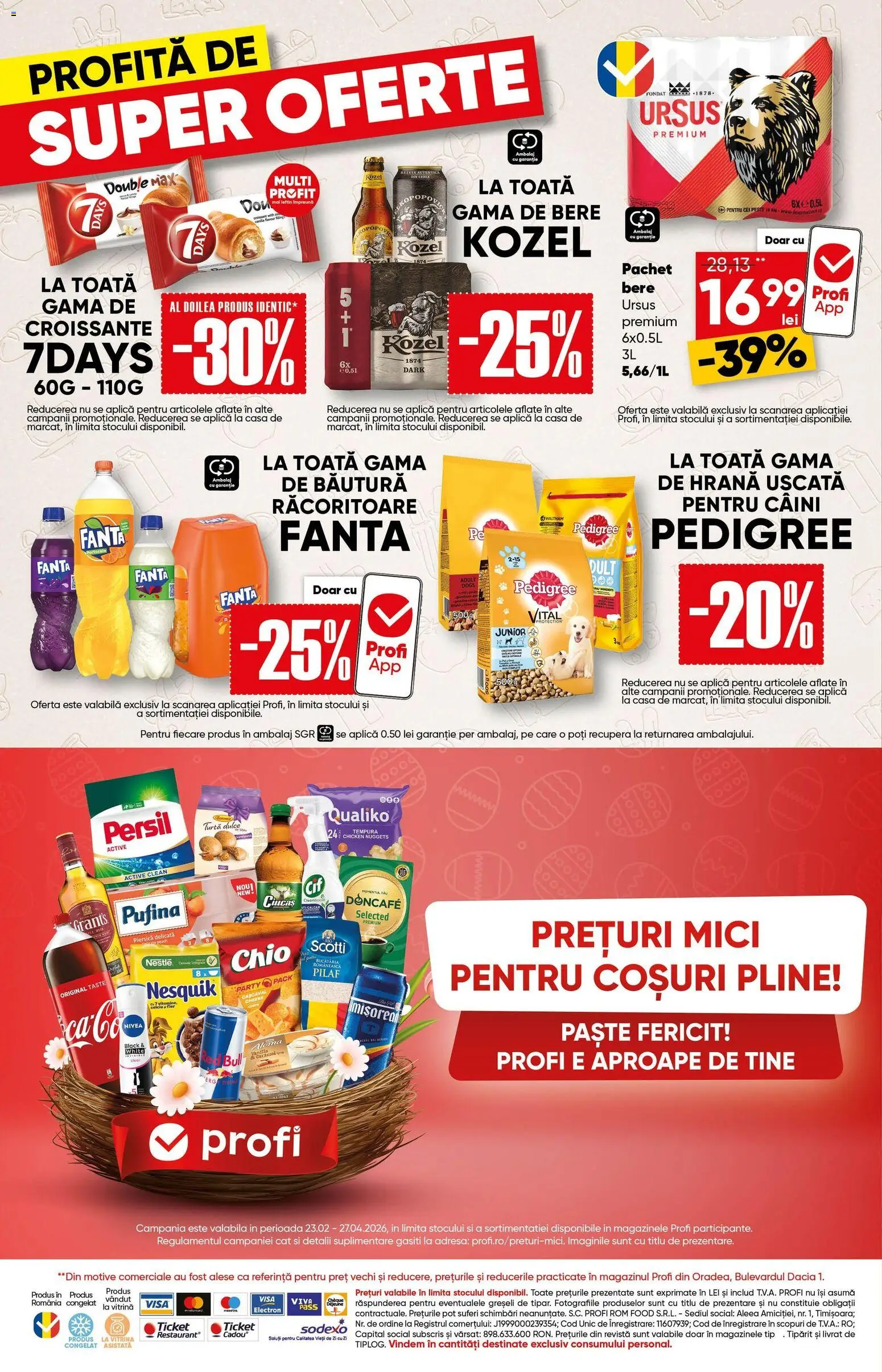 Noul catalog Profi – valabil de la 18.02.2026 | Pagină: 16 | Produse: Piersică, Mici, Bere, Rom