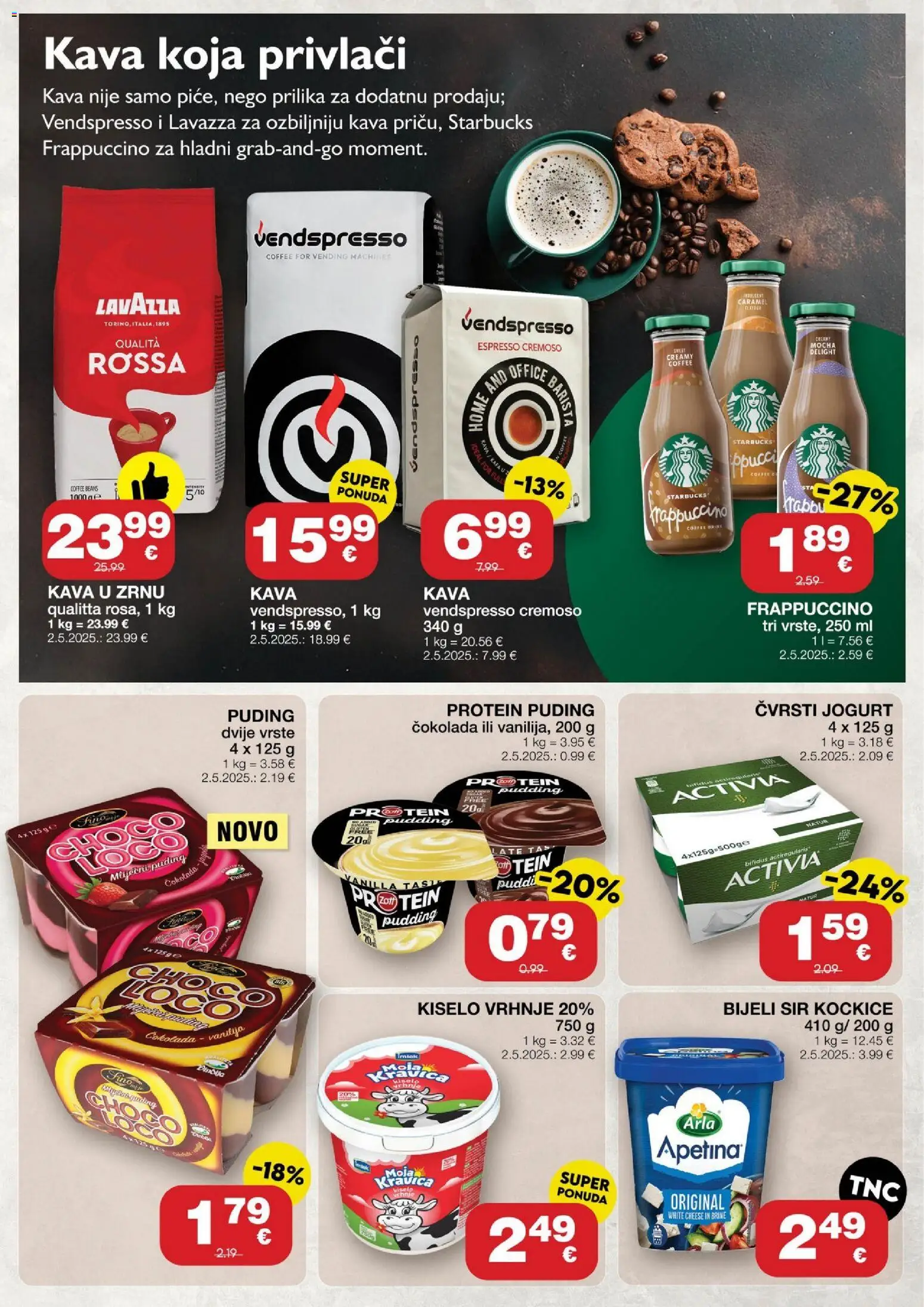 Stanić Diskont katalog | vrijedi od 20.08.2026 | Stranica: 5 | Proizvodi: Bijeli sir, Čokolada, Puding, Kiselo vrhnje
