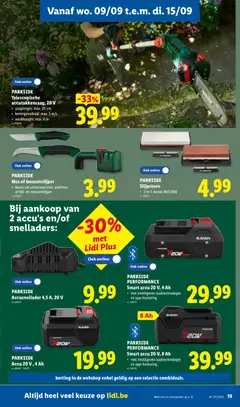 PARKSIDE Mes of messenslijper, keuze uit universeel mes, werkmés of bijl- en messenslijper - Voorbeeld van een folder van Lidl, geldig van 07/09/2026 | Pagina: 19 | Producten: Mes