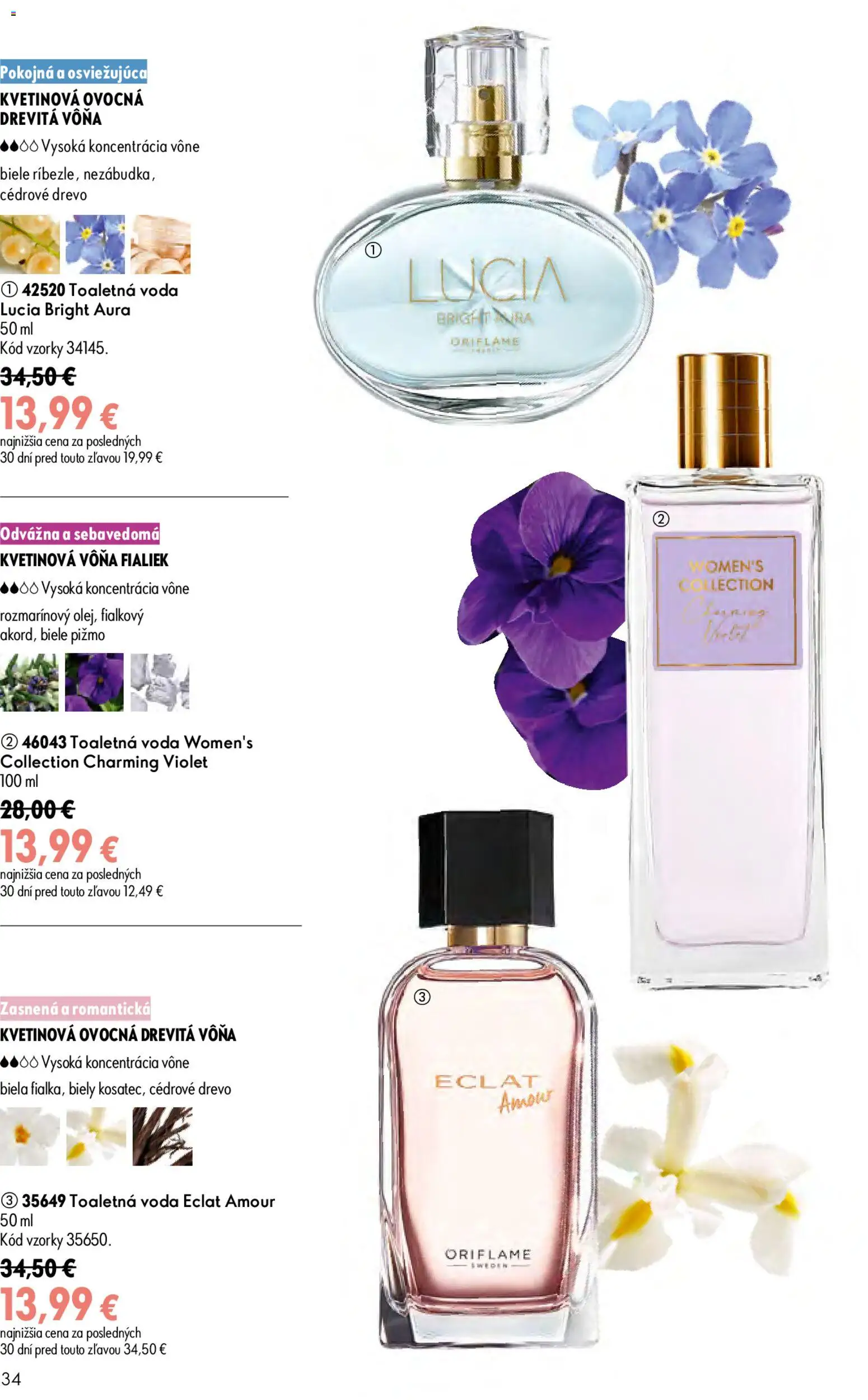 Nové Oriflame akcie – leták je platný od 17.06.2026 | Strana: 34 | Produkty: Toaletná voda, Voda