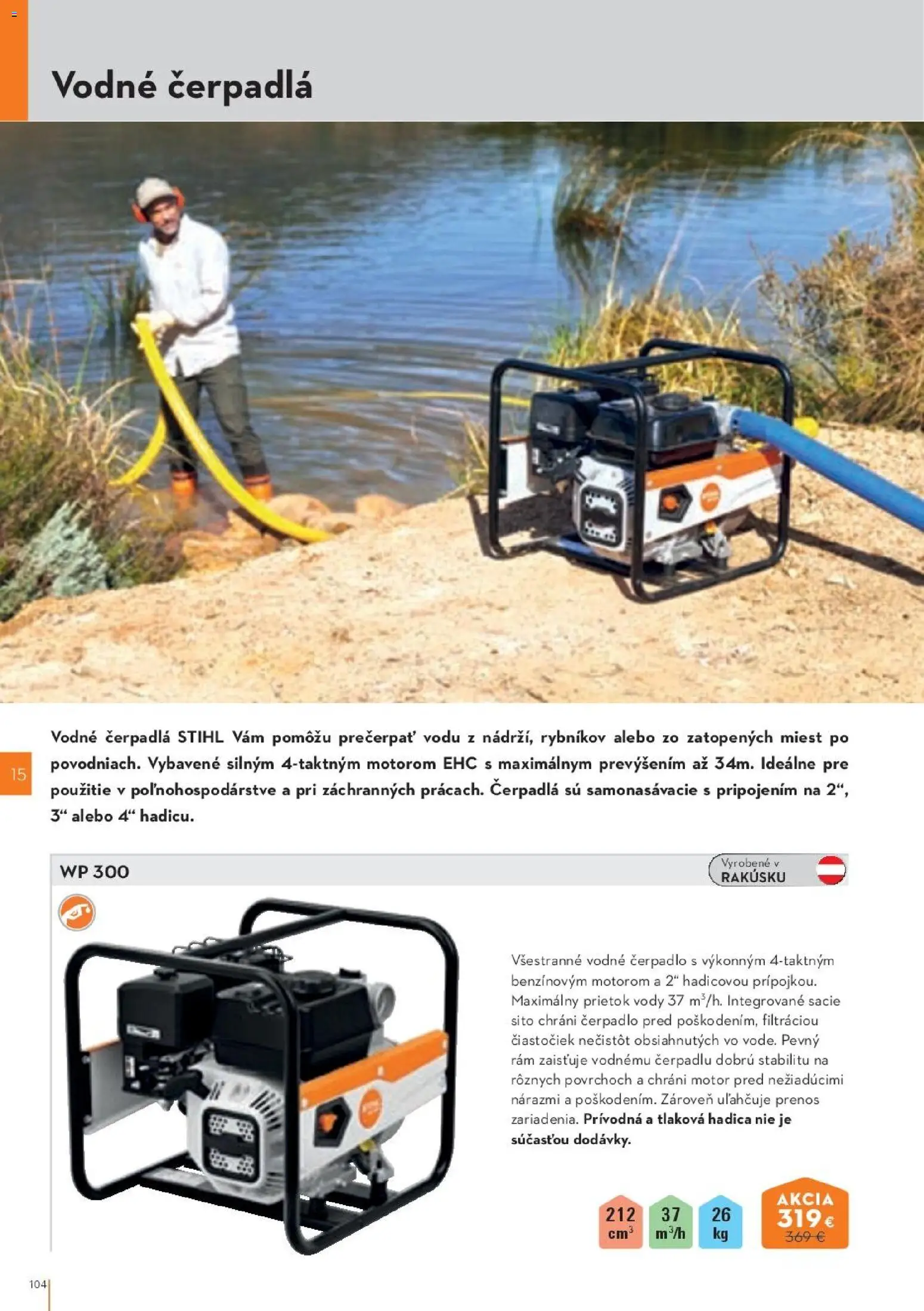 Nové STIHL akcie – leták je platný od 19.08.2026 | Strana: 104 | Produkty: Čerpadlo, Rám