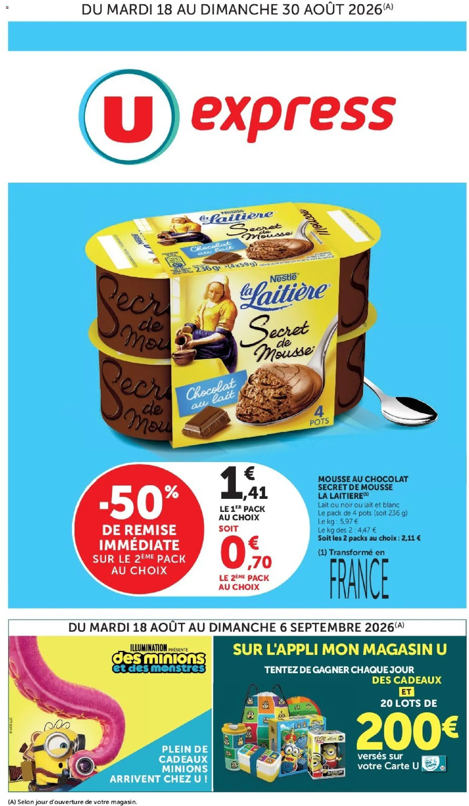 {H1} | Page: 1 | Produits: Mousse, Lait, Chocolat, Chocolat au lait