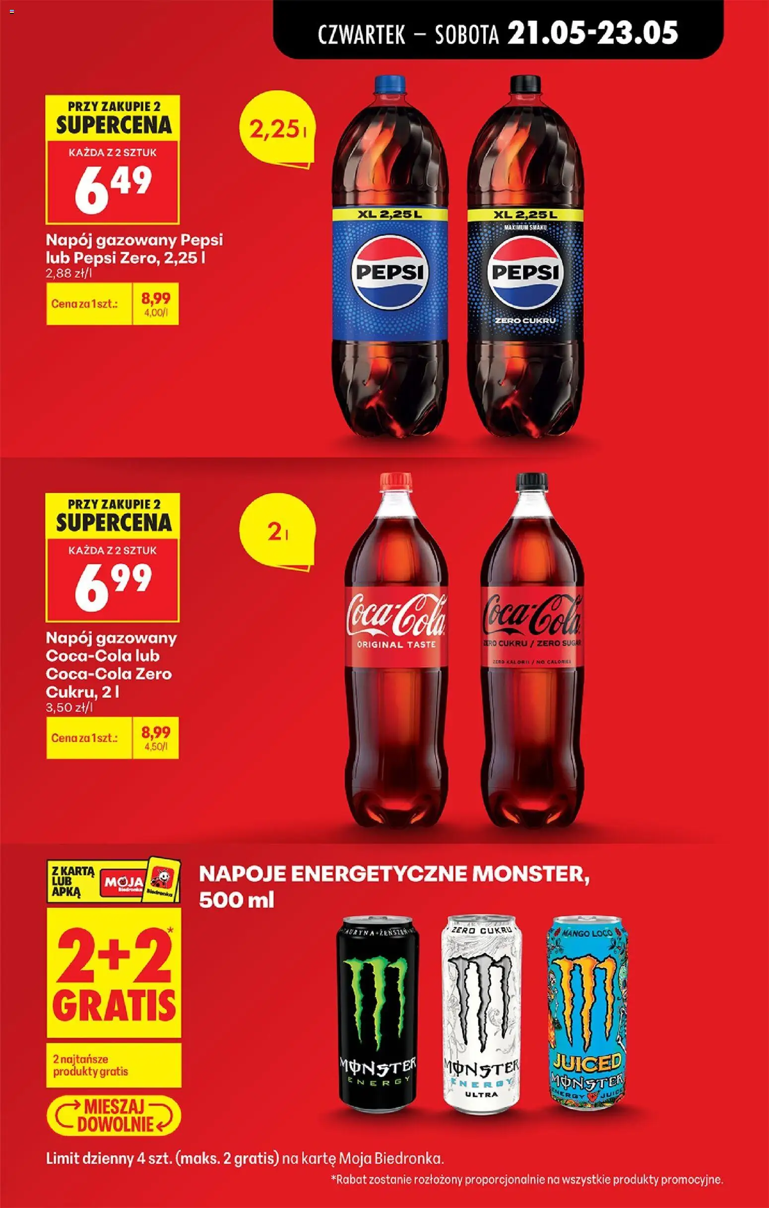 Biedronka gazetka od czwartku od 21.05.2026 | Strona: 13 | Produkty: Mango, Karta, Napoje, Pepsi