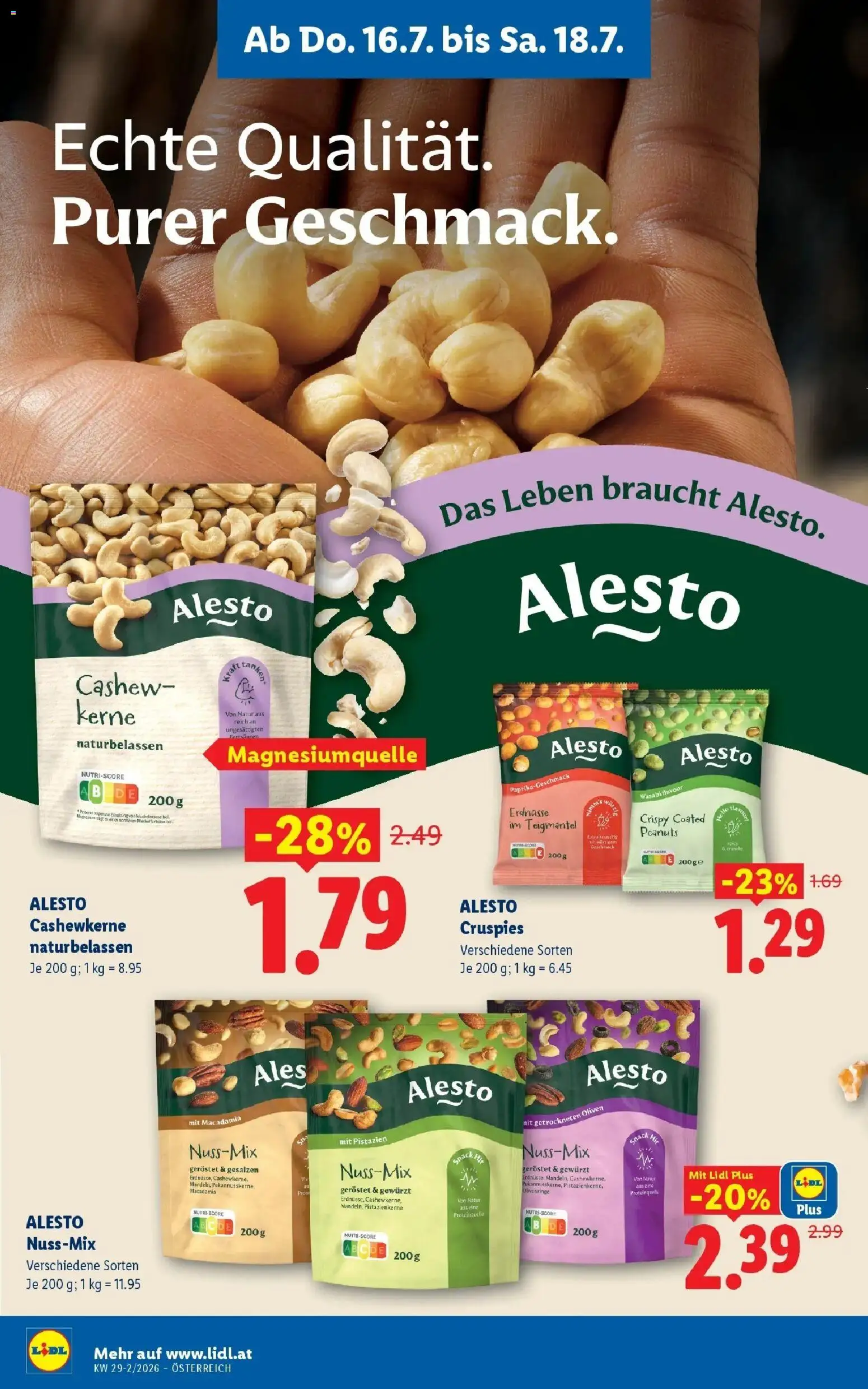 Lidl Flugblatt - Jenbach, Eferding, Dornbirn gültig ab 16.07.2026 | Seite: 12 | Produkte: Erdnüsse, Oliven, Geröstet