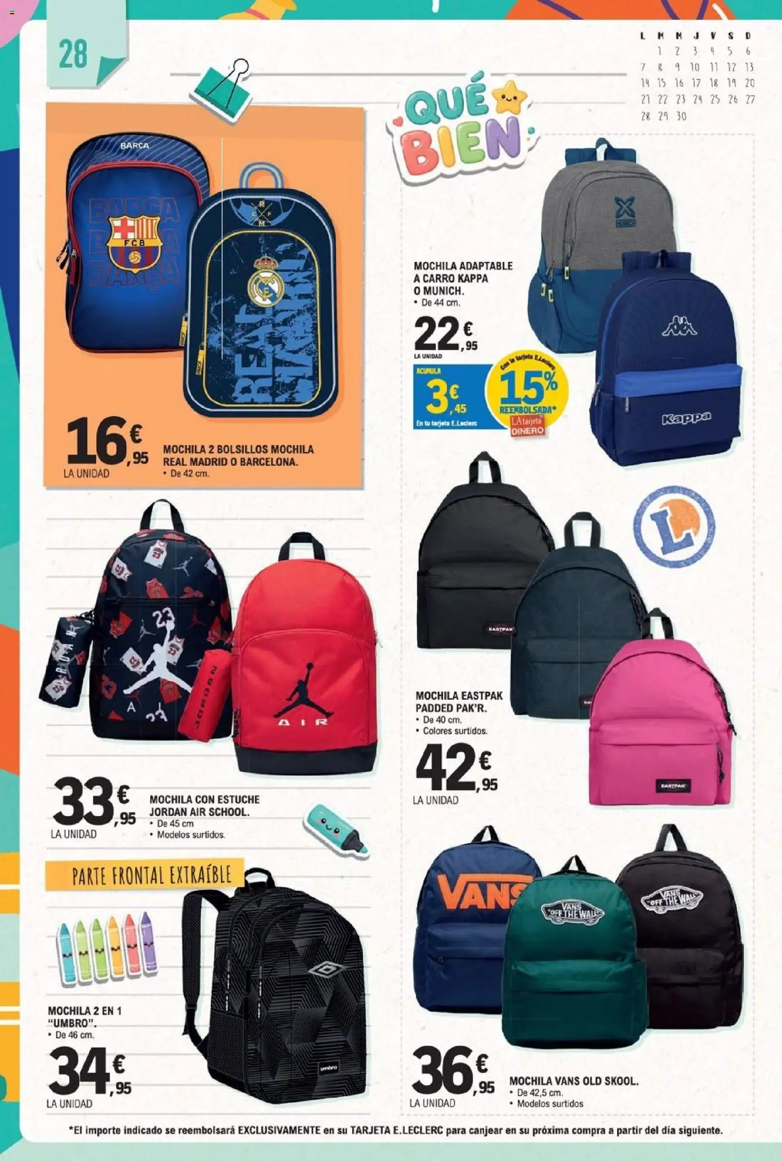E.Leclerc Miranda de Ebro │ válido desde el 10/08/2026 | Página: 28 | Productos: Mochila
