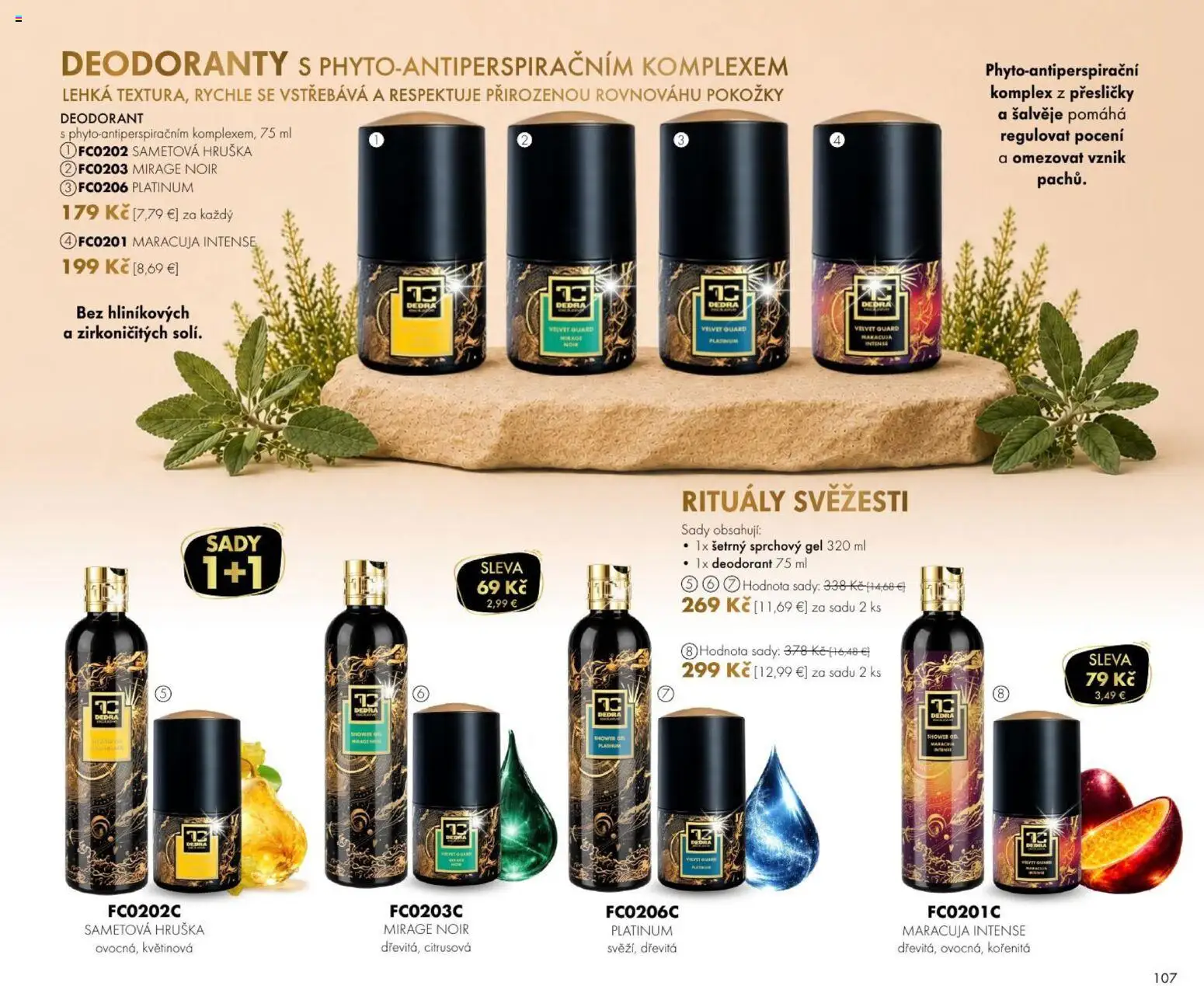 Nové Dedra akcie – leták je platný od 01.08.2026 | Strana: 7 | Produkty: Sprchový gél, Gin