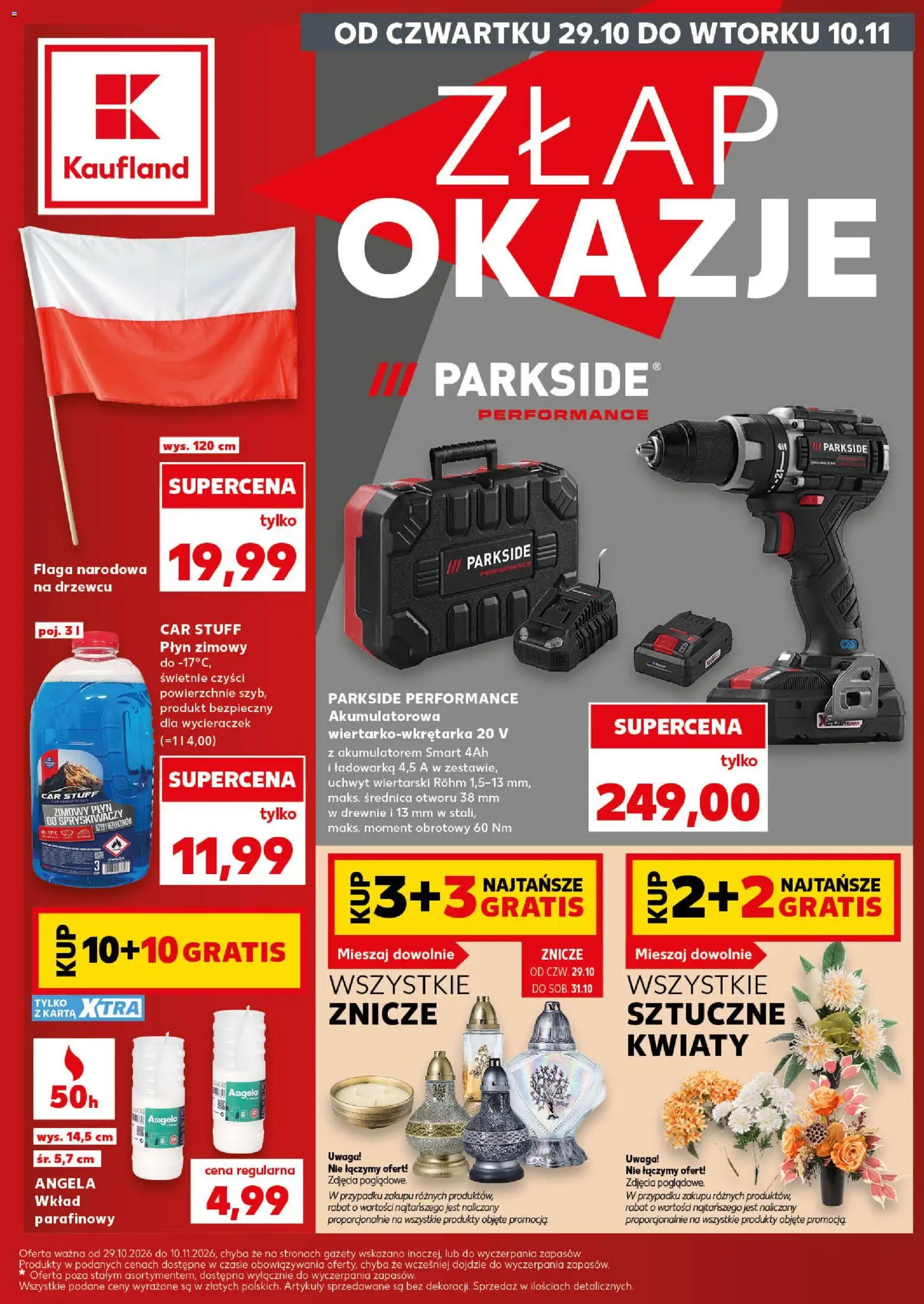Kaufland Polsko leták - Złap okazje od 29.10.2026 | Strana: 1 | Produkty: Parkside