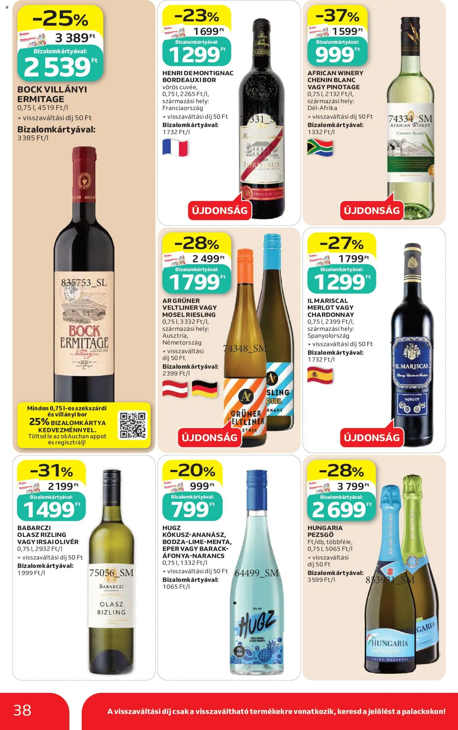 Auchan akciós ujság - amely érvényes a következő dátumtól: 2026.10.22. | Oldal: 38