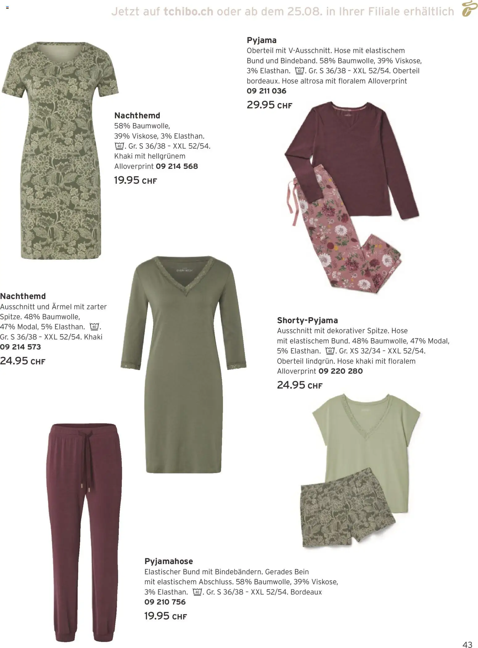 Tchibo aktionen – gültig ab 01.09.2026 | Seite: 43 | Produkte: Hose, Pyjama