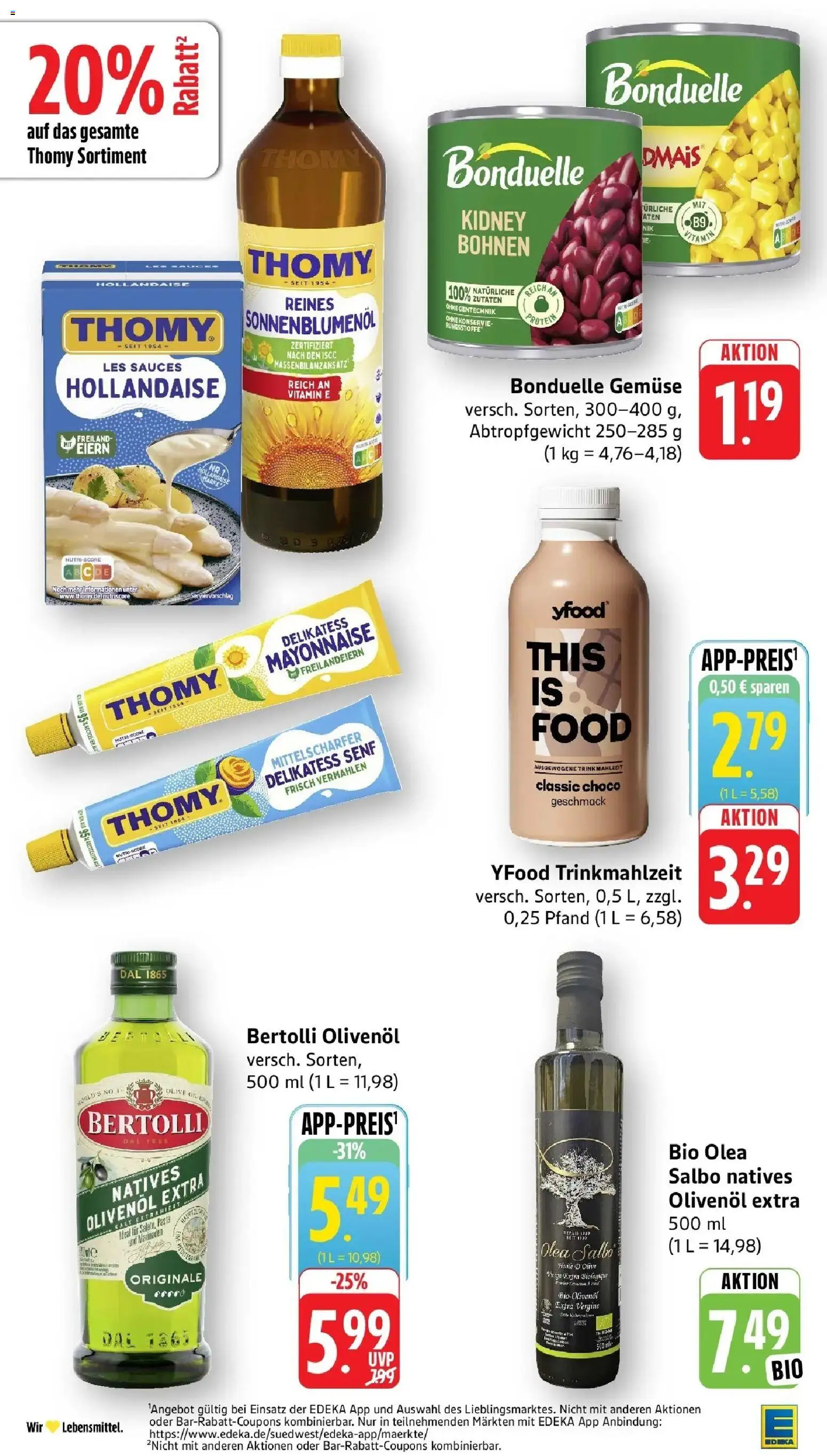 Edeka Prospekt Überlingen (ab 17.08.2026) » Angebote Online | Seite: 28 | Produkte: Olivenol, YFood, Gemüse, Mayonnaise